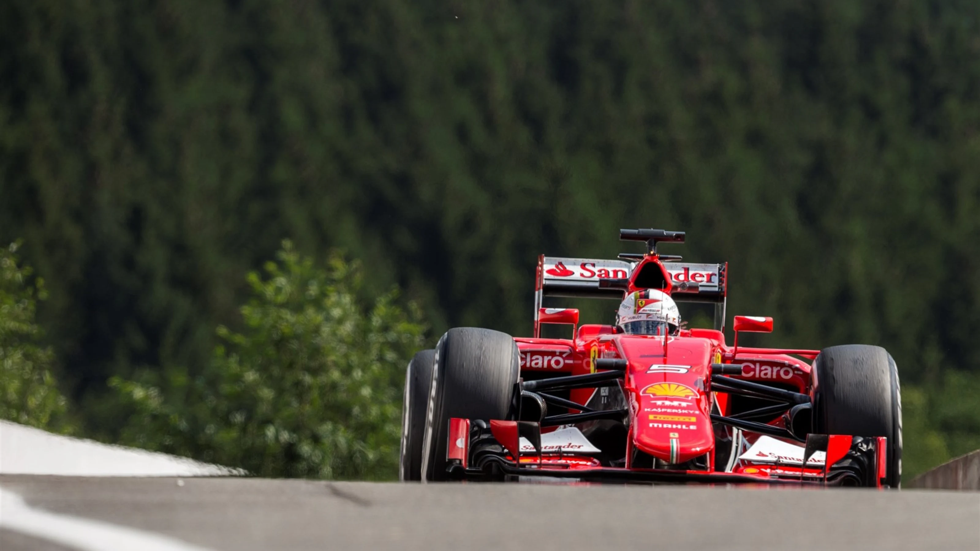 Sebastian Vettel (GER) Ferrari SF15-T at Formula One World Championship, Rd11, Belgian Grand Prix,