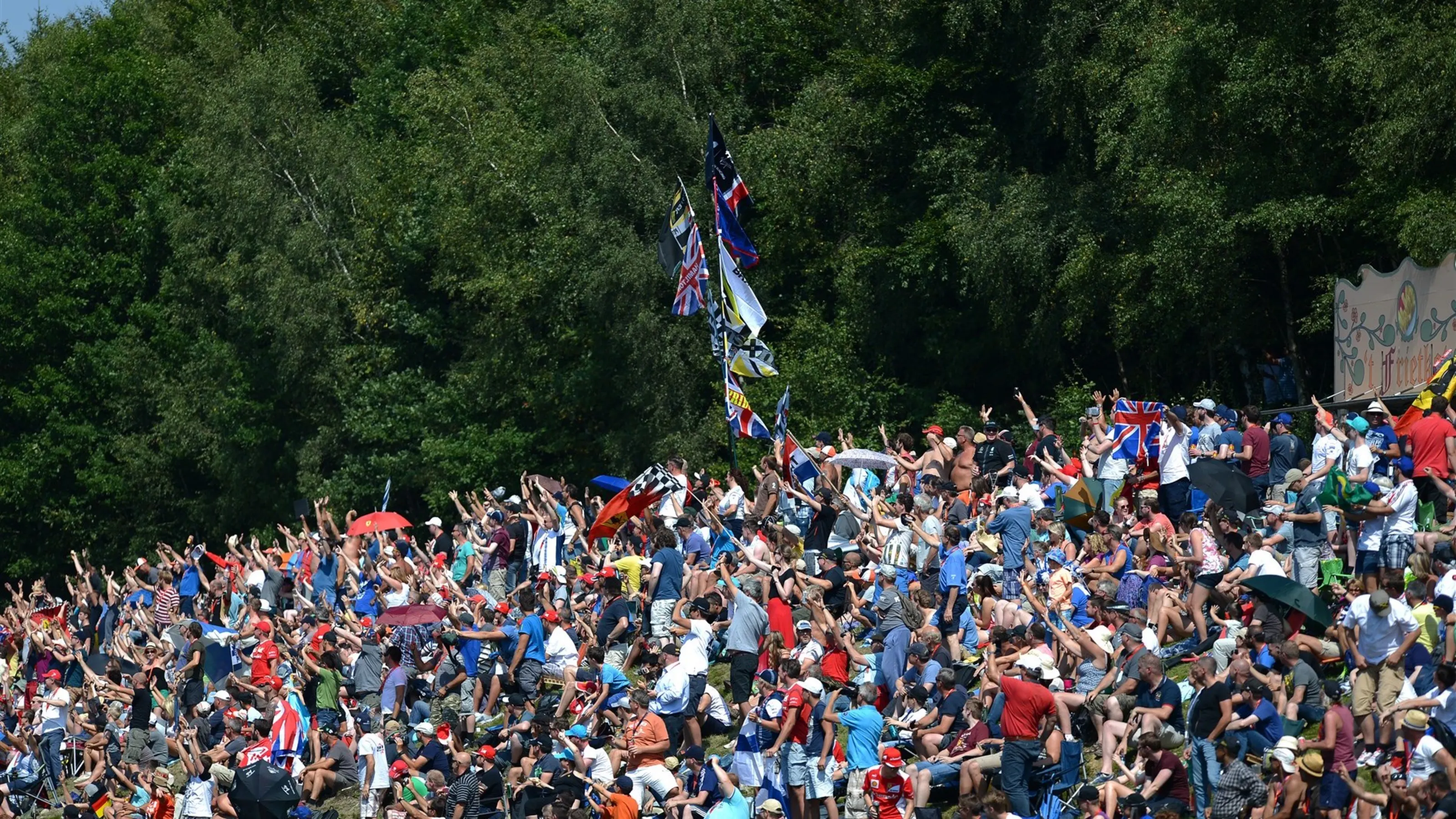 Fans at Formula One World Championship, Rd11, Belgian Grand Prix, Qualifying, Spa Francorchamps,