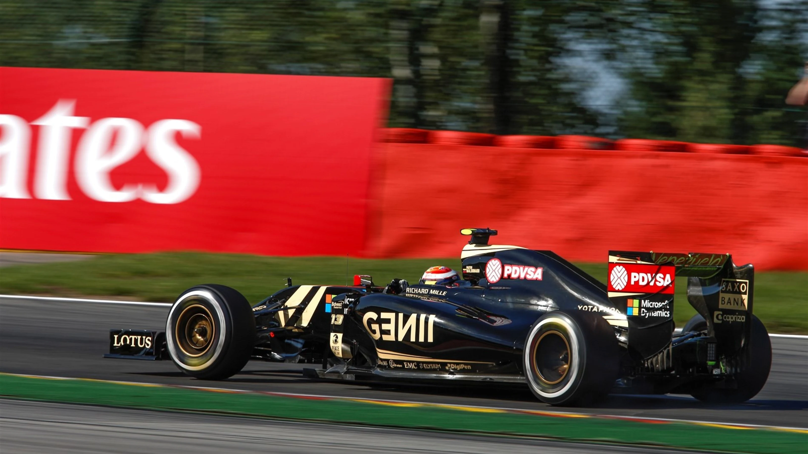 Pastor Maldonado (VEN) Lotus E23 Hybrid at Formula One World Championship, Rd11, Belgian Grand