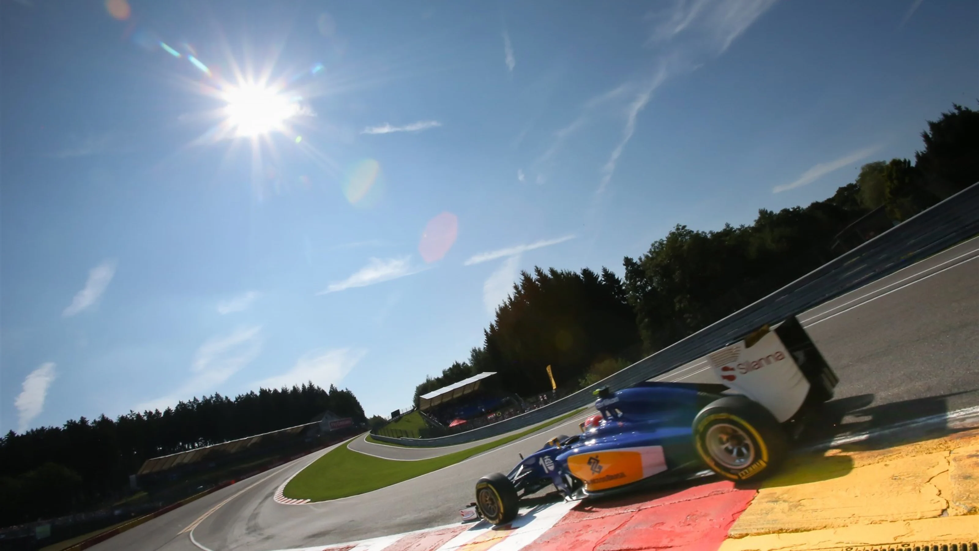 Felipe Nasr (BRA) Sauber C34 at Formula One World Championship, Rd11, Belgian Grand Prix,