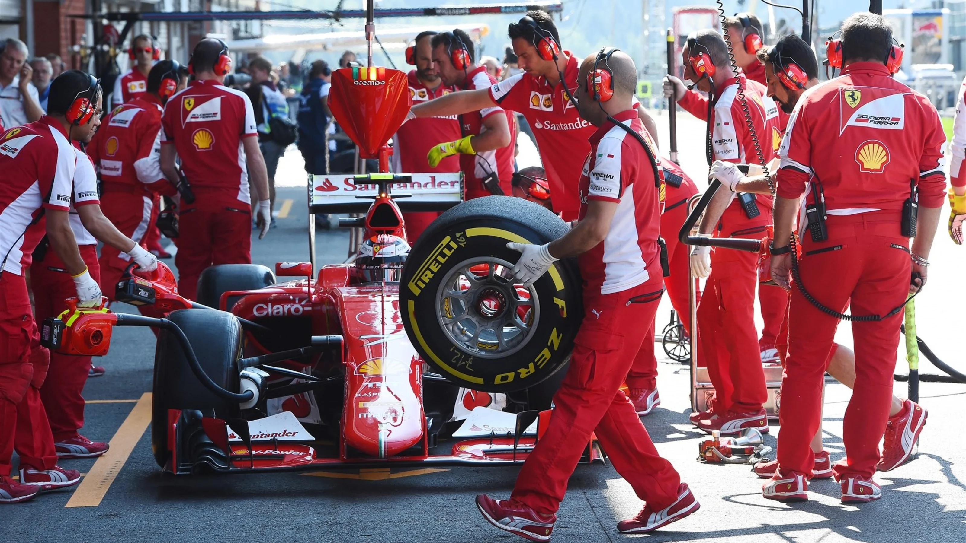 Kimi Raikkonen (FIN) Ferrari SF15-T at Formula One World Championship, Rd11, Belgian Grand Prix,