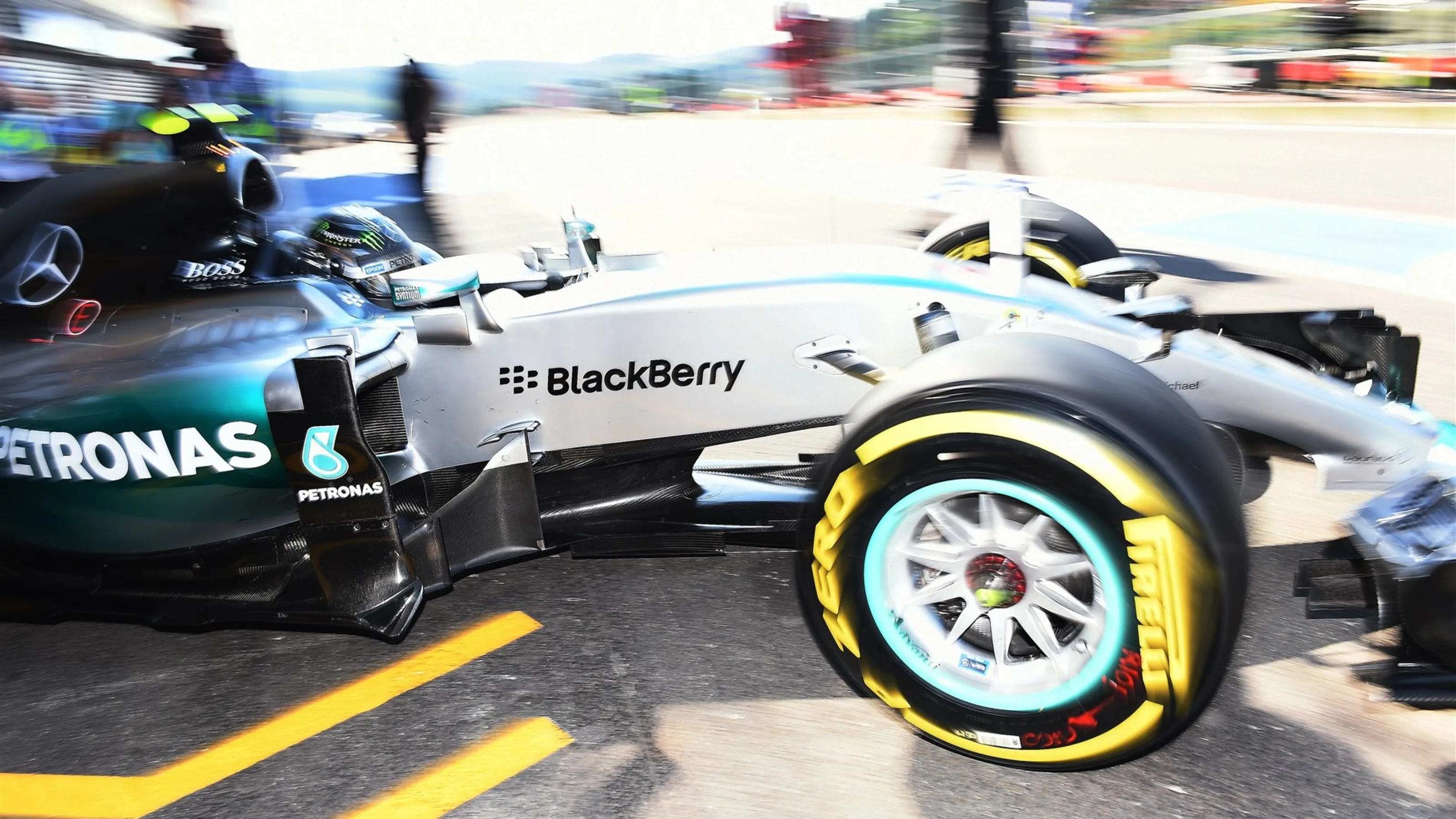 Nico Rosberg (GER) Mercedes AMG F1 W06 at Formula One World Championship, Rd11, Belgian Grand Prix,