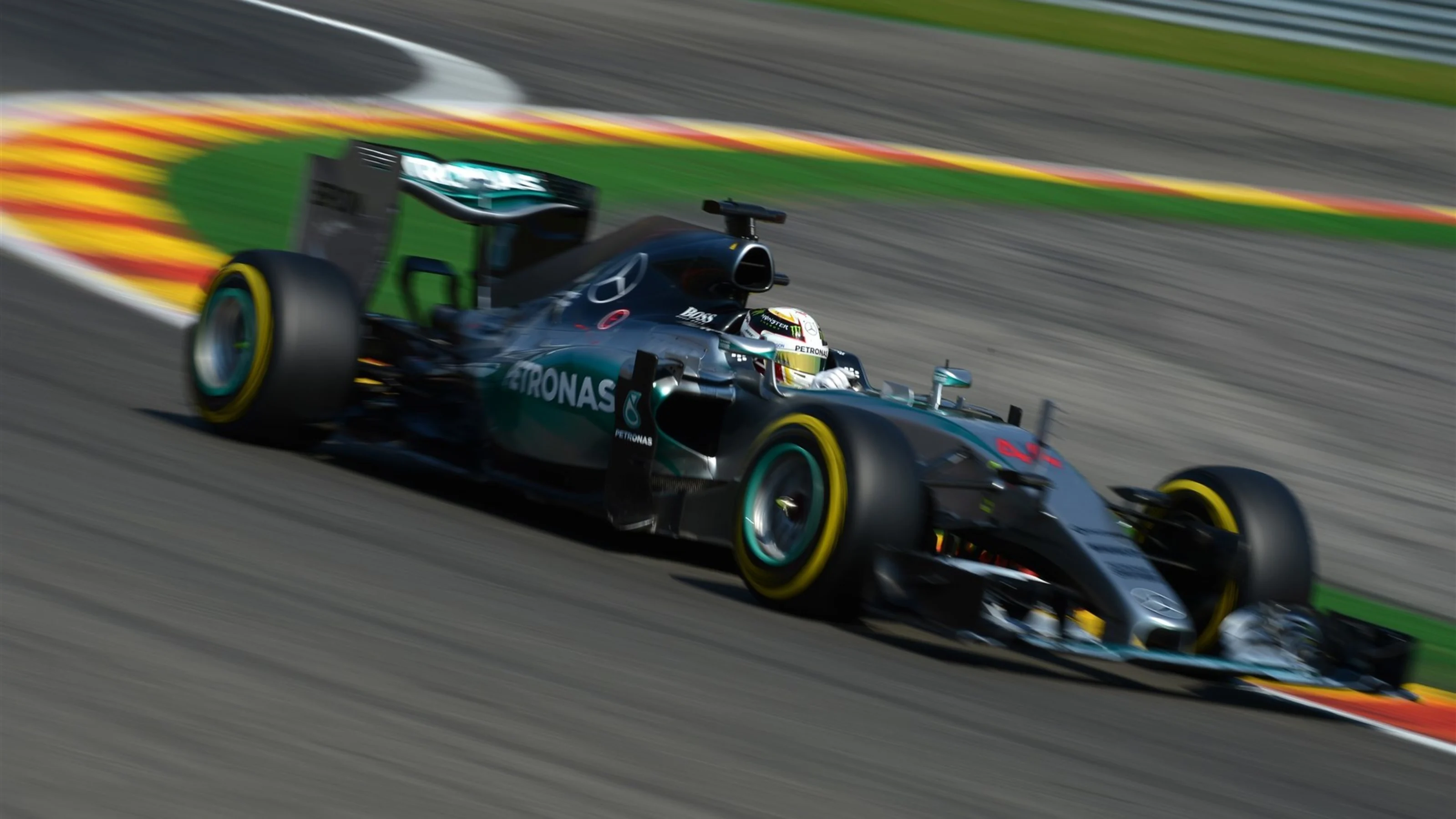 Lewis Hamilton (GBR) Mercedes AMG F1 W06 at Formula One World Championship, Rd11, Belgian Grand