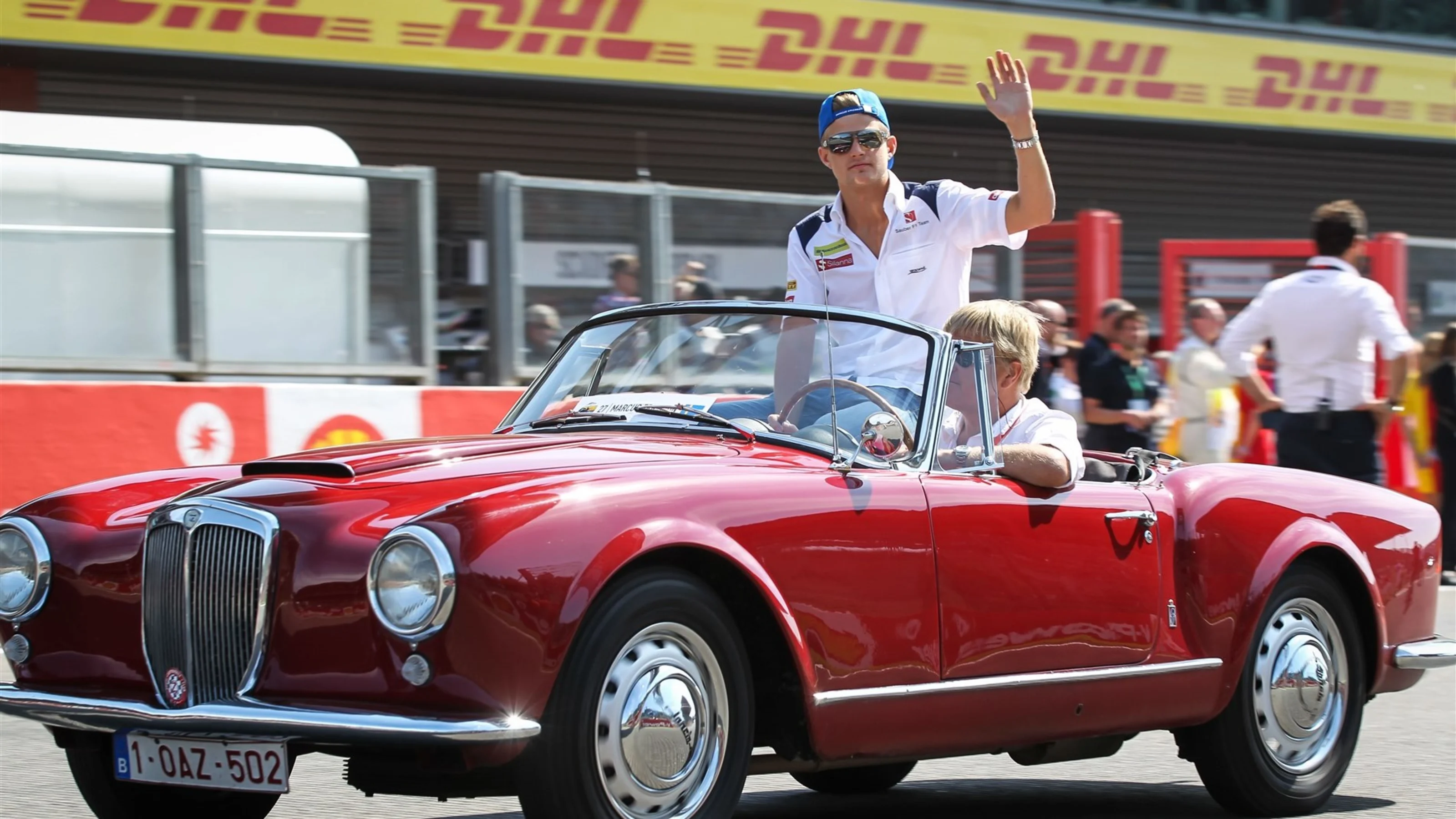 Marcus Ericsson (SWE) Sauber at the drivers parade at Formula One World Championship, Rd11, Belgian