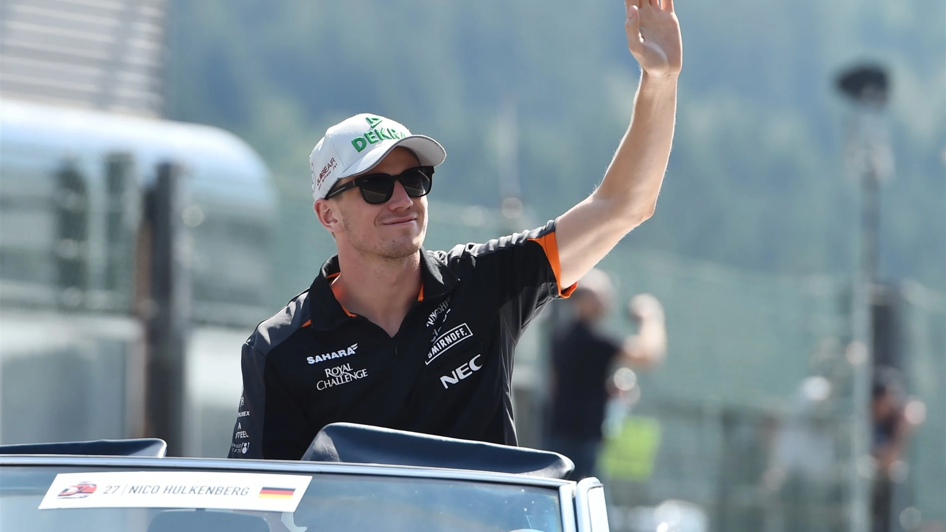 Nico Hulkenberg (GER) Force India F1 on the drivers parade at Formula One World Championship, Rd11,