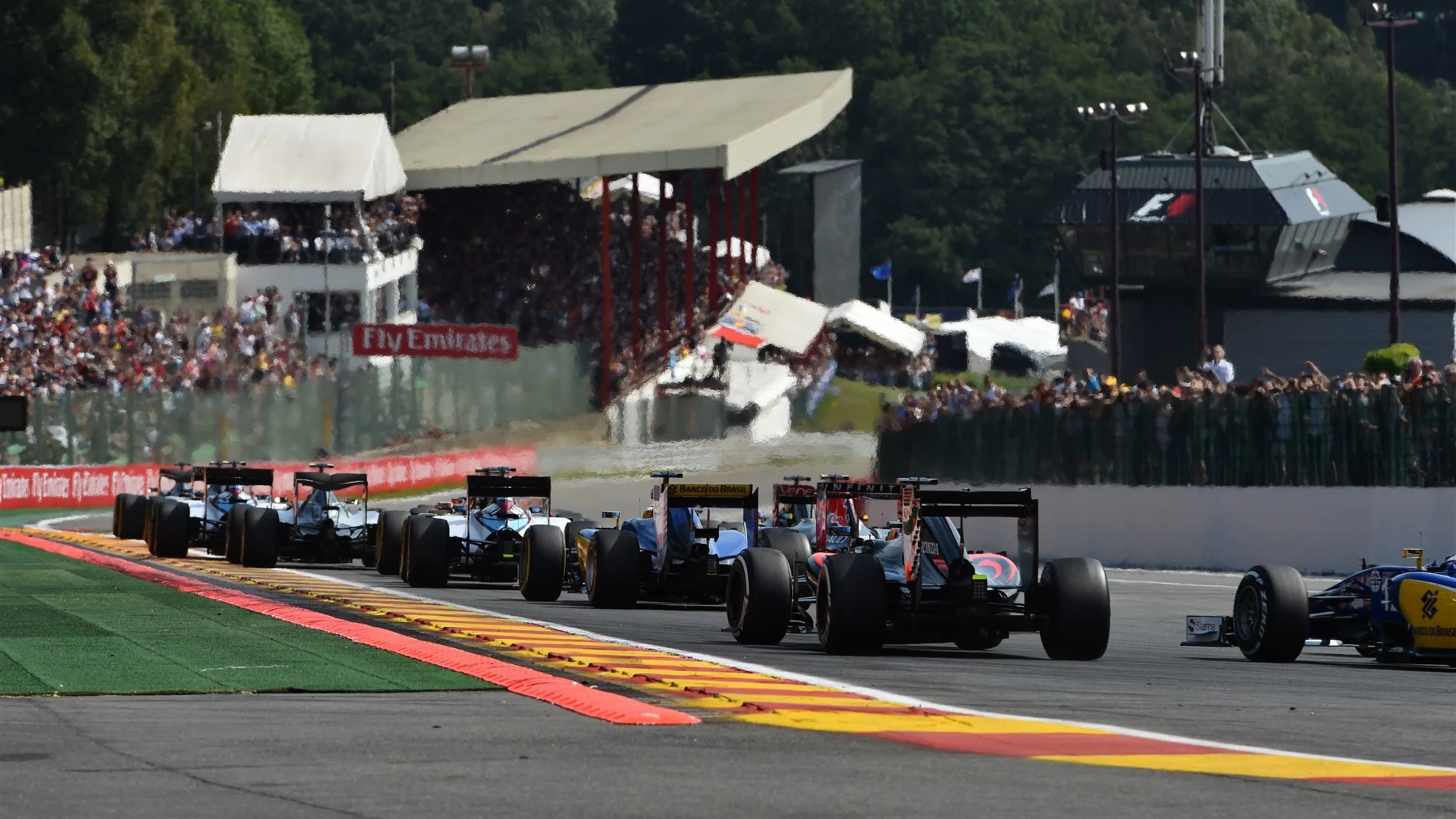Start of the race at Formula One World Championship, Rd11, Belgian Grand Prix, Race, Spa