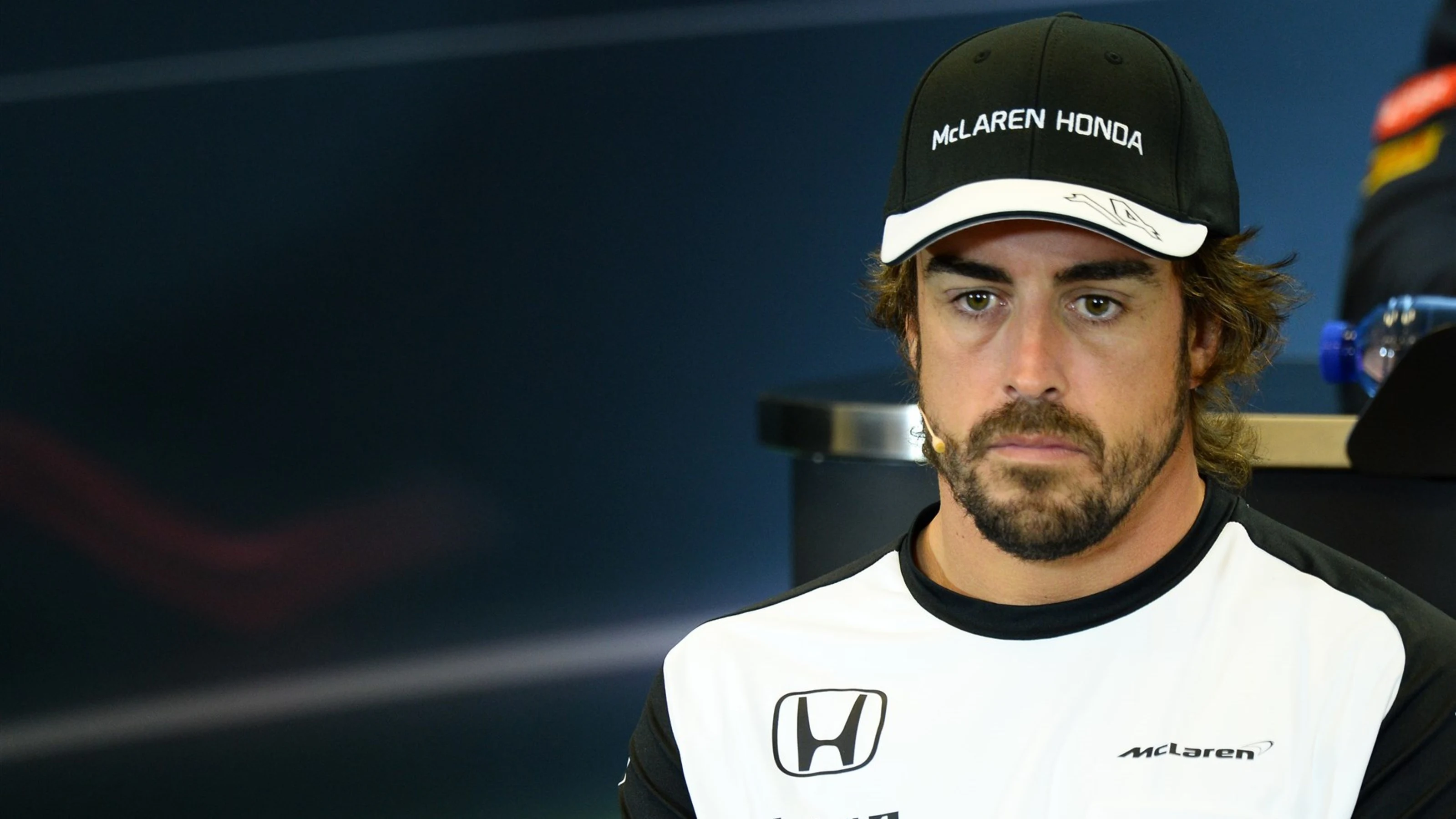 Fernando Alonso (ESP) McLaren in the Press Conference at Formula One World Championship, Rd11,