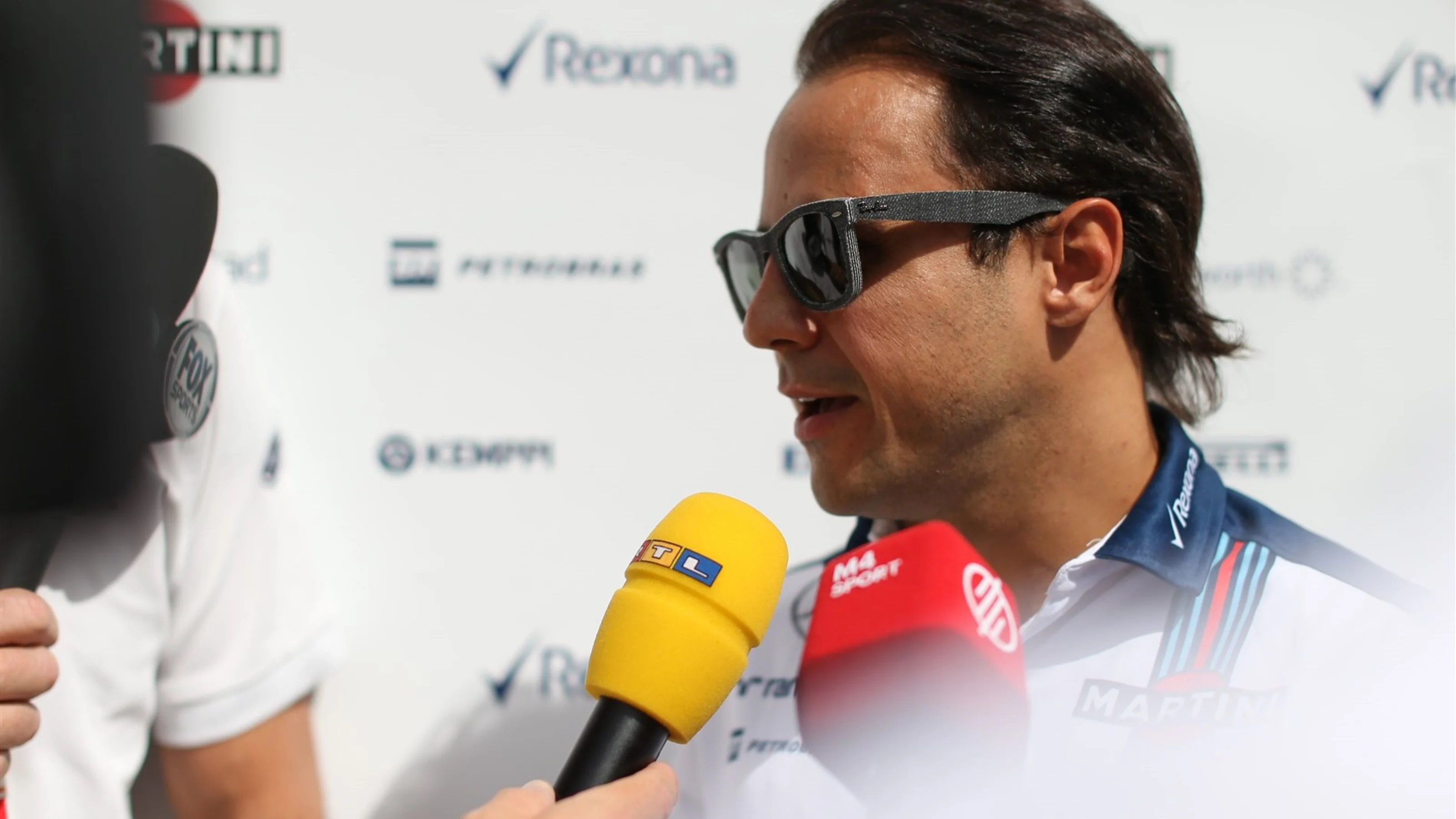 Felipe Massa (BRA) Williams talks with the media at Formula One World Championship, Rd11, Belgian