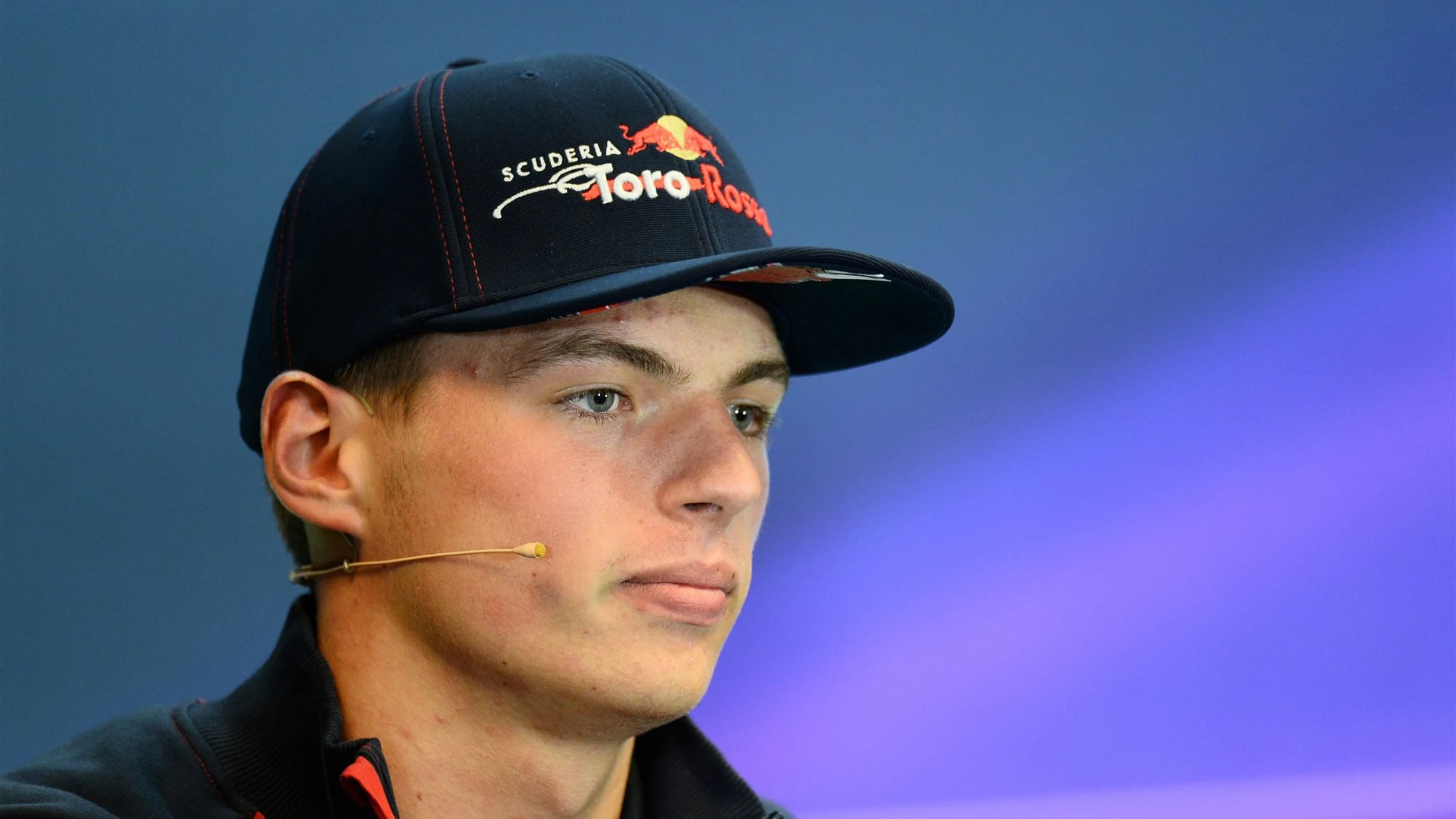Max Verstappen (NDL) Scuderia Toro Rosso in the Press Conference at Formula One World Championship,
