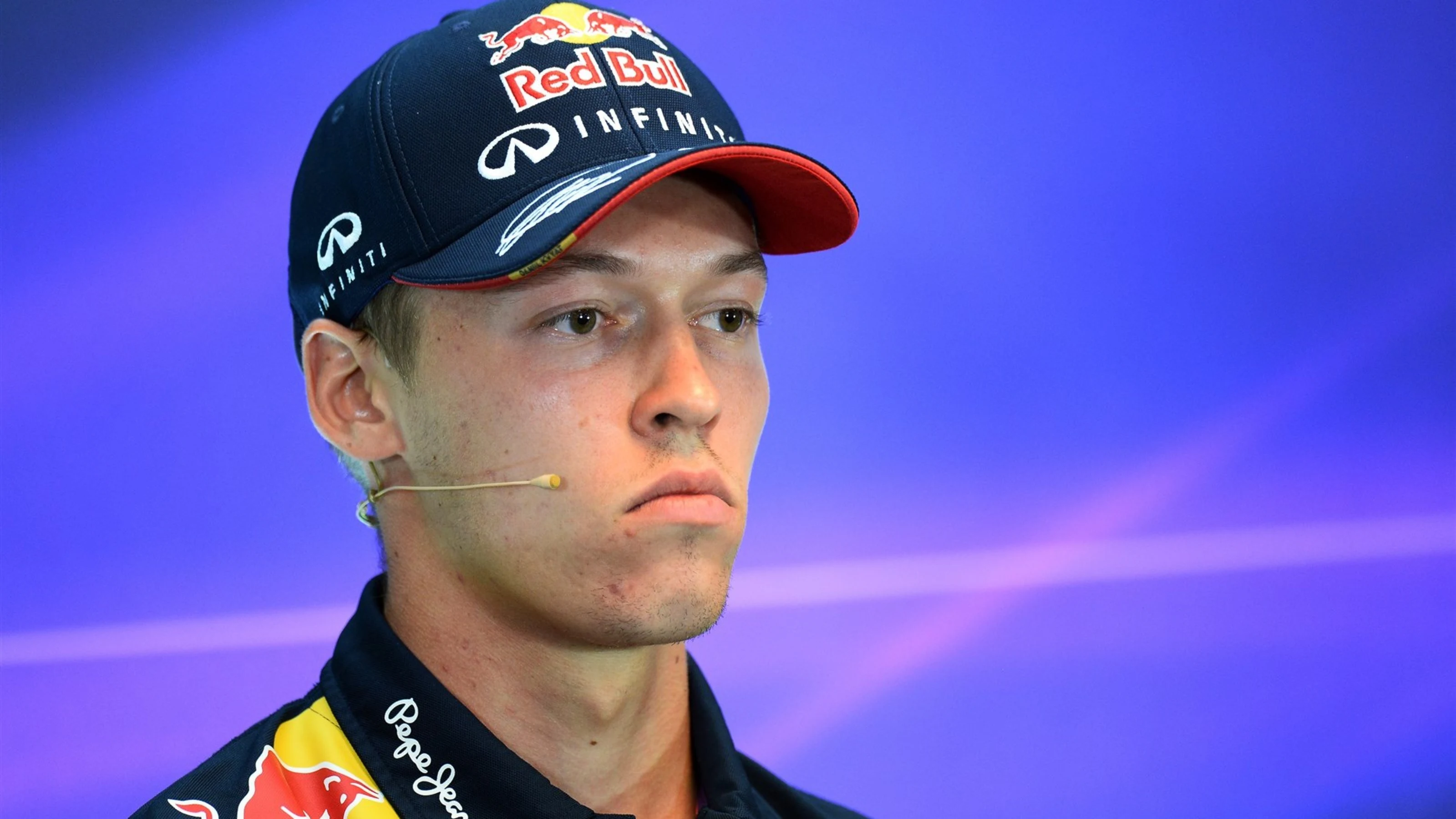 Daniil Kyvat (RUS) Red Bull Racing in the Press Conference at Formula One World Championship, Rd11,