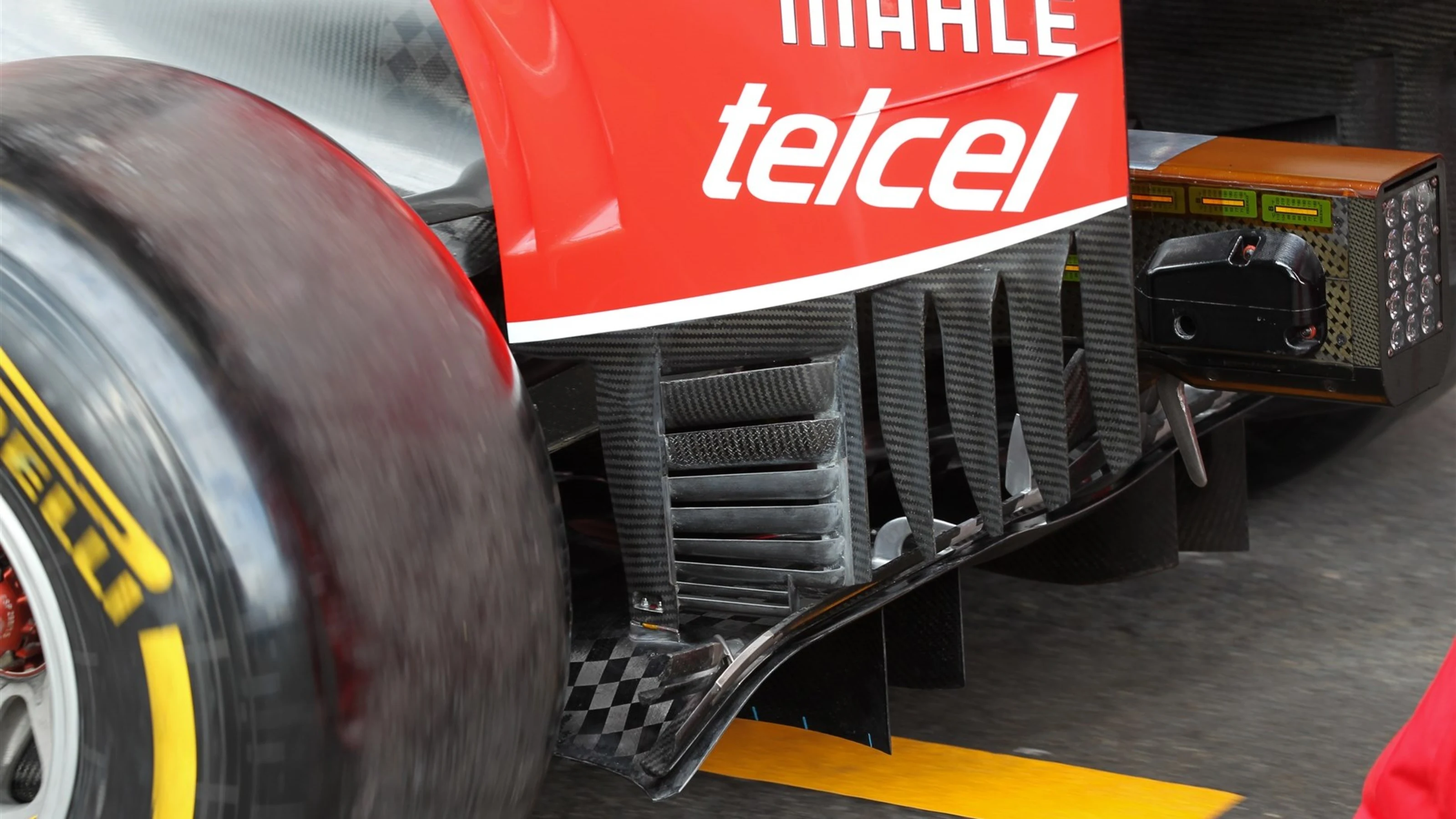 Ferrari SF15-T rear wing detail at Formula One World Championship, Rd11, Belgian Grand Prix,