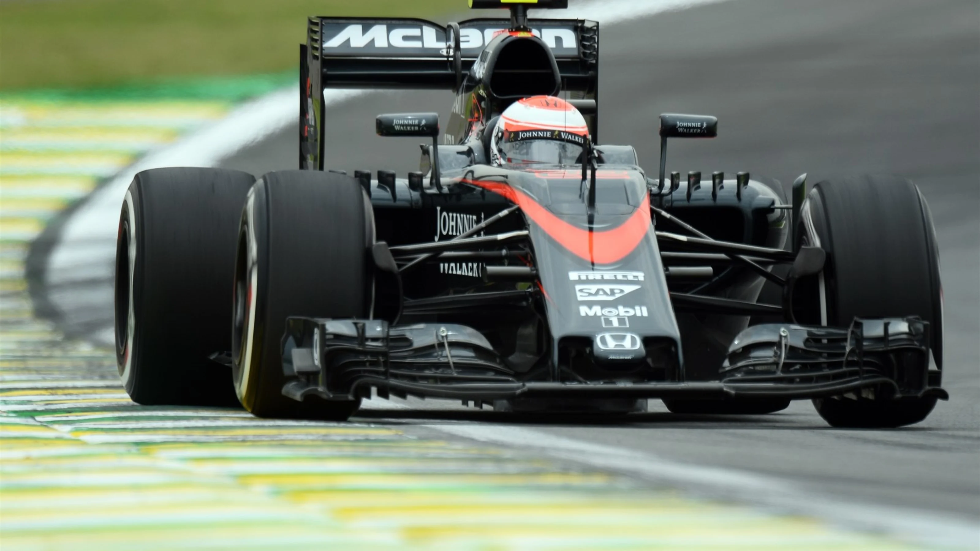Jenson Button (GBR) McLaren MP4-30 at Formula One World Championship, Rd18, Brazilian Grand Prix,