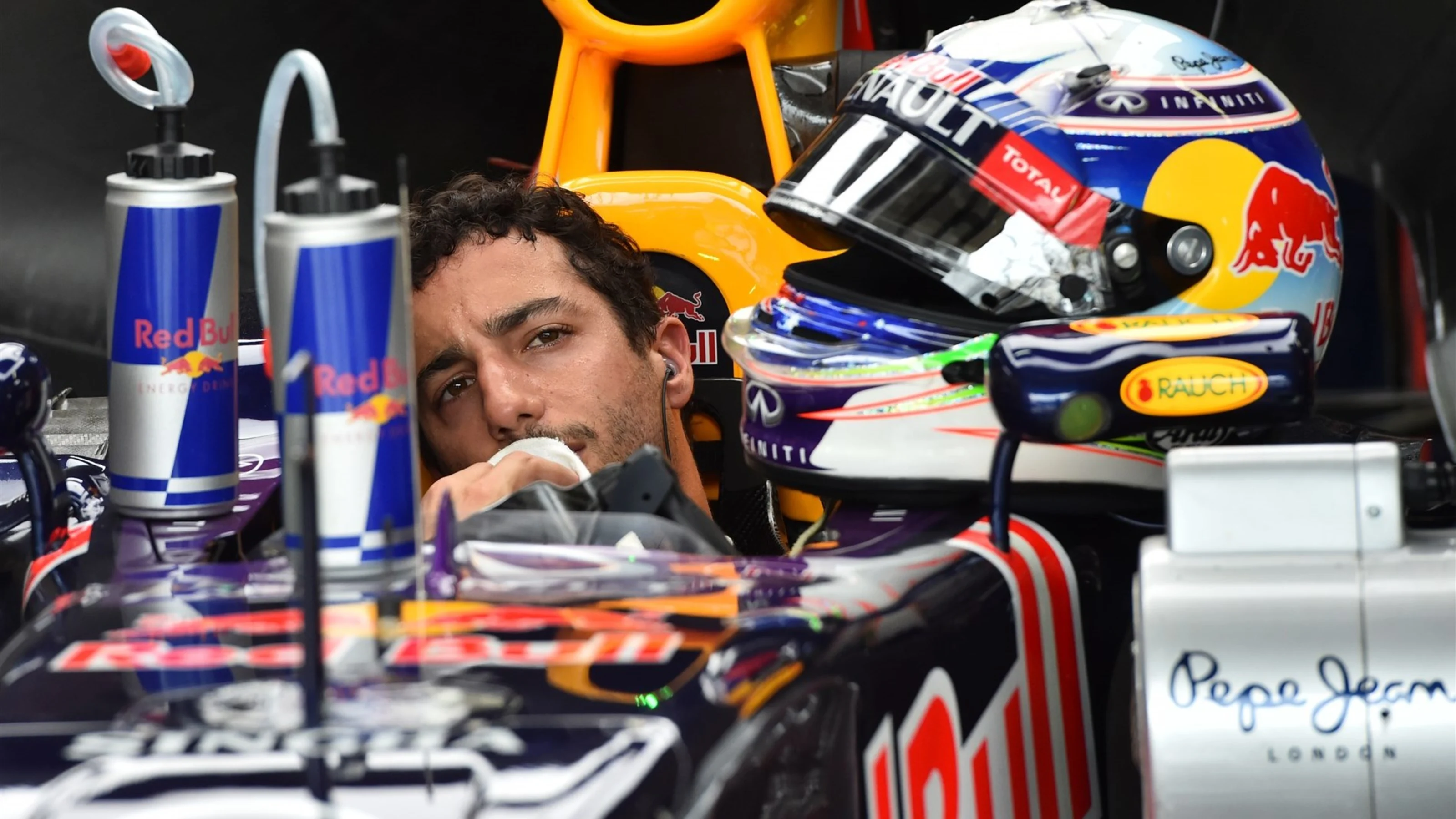 Daniel Ricciardo (AUS) Red Bull Racing RB11 at Formula One World Championship, Rd18, Brazilian