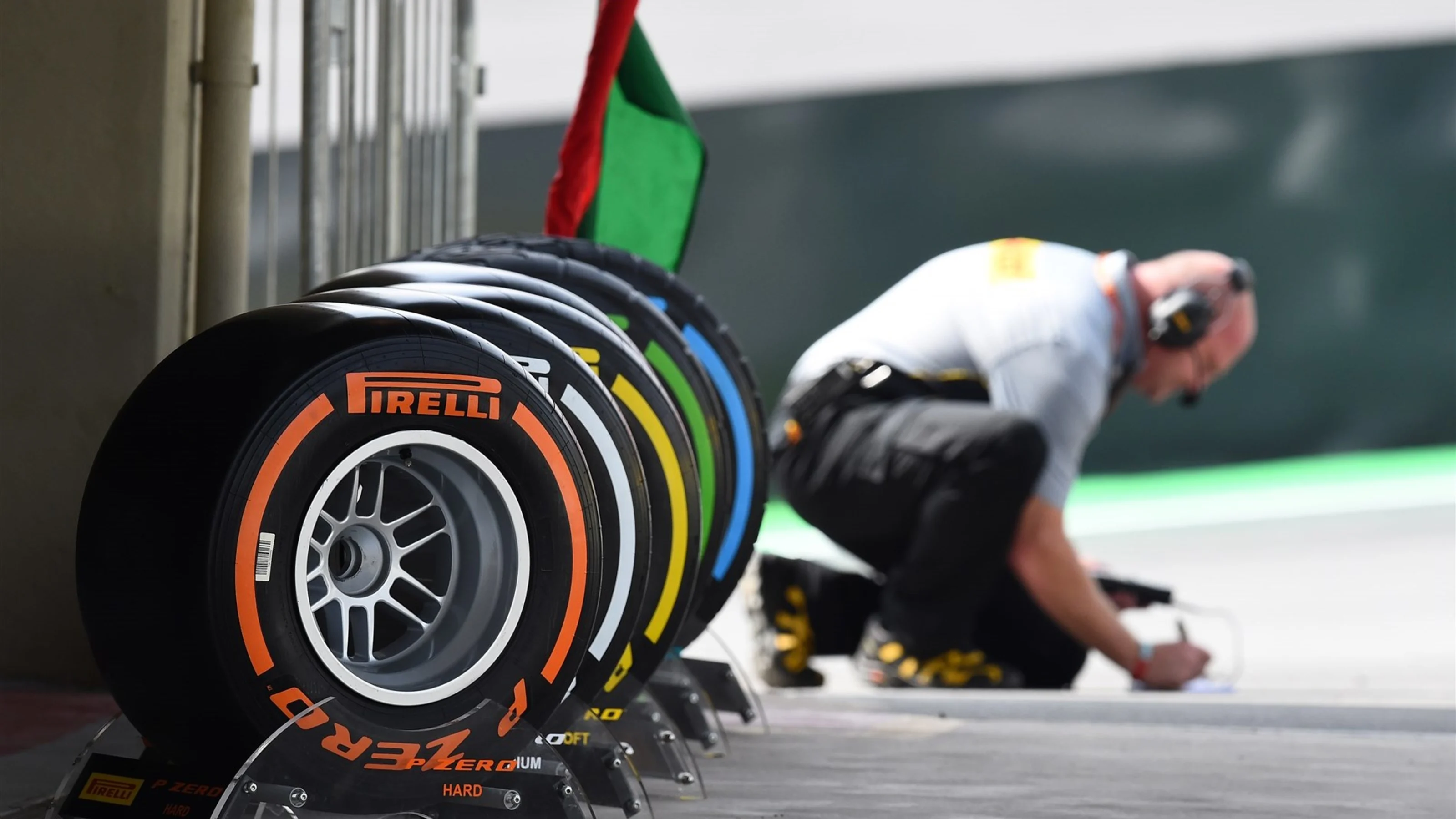 Pirelli tyres at Formula One World Championship, Rd18, Brazilian Grand Prix, Practice, Interlagos,