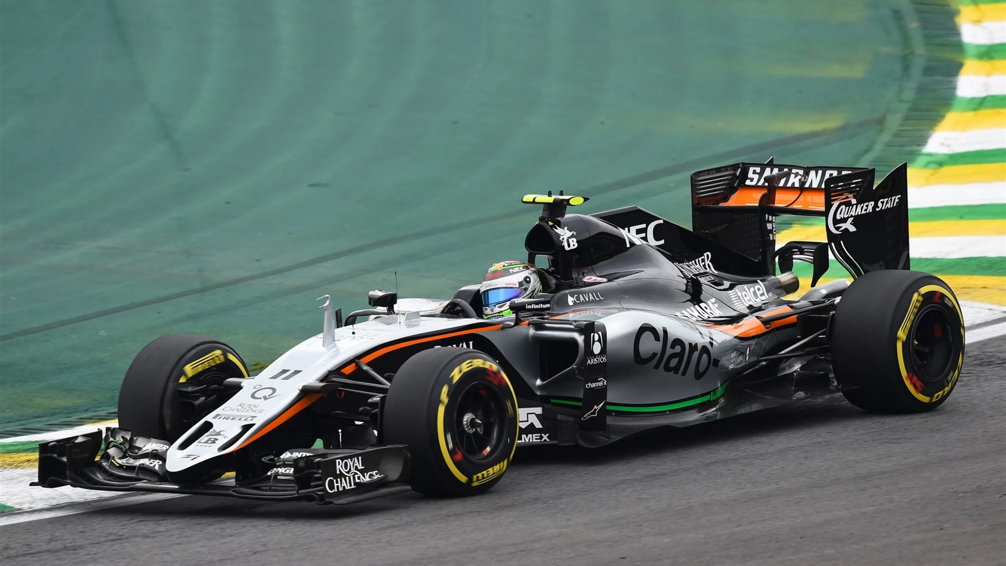 Sergio Perez (MEX) Force India VJM08 at Formula One World Championship, Rd18, Brazilian Grand Prix,