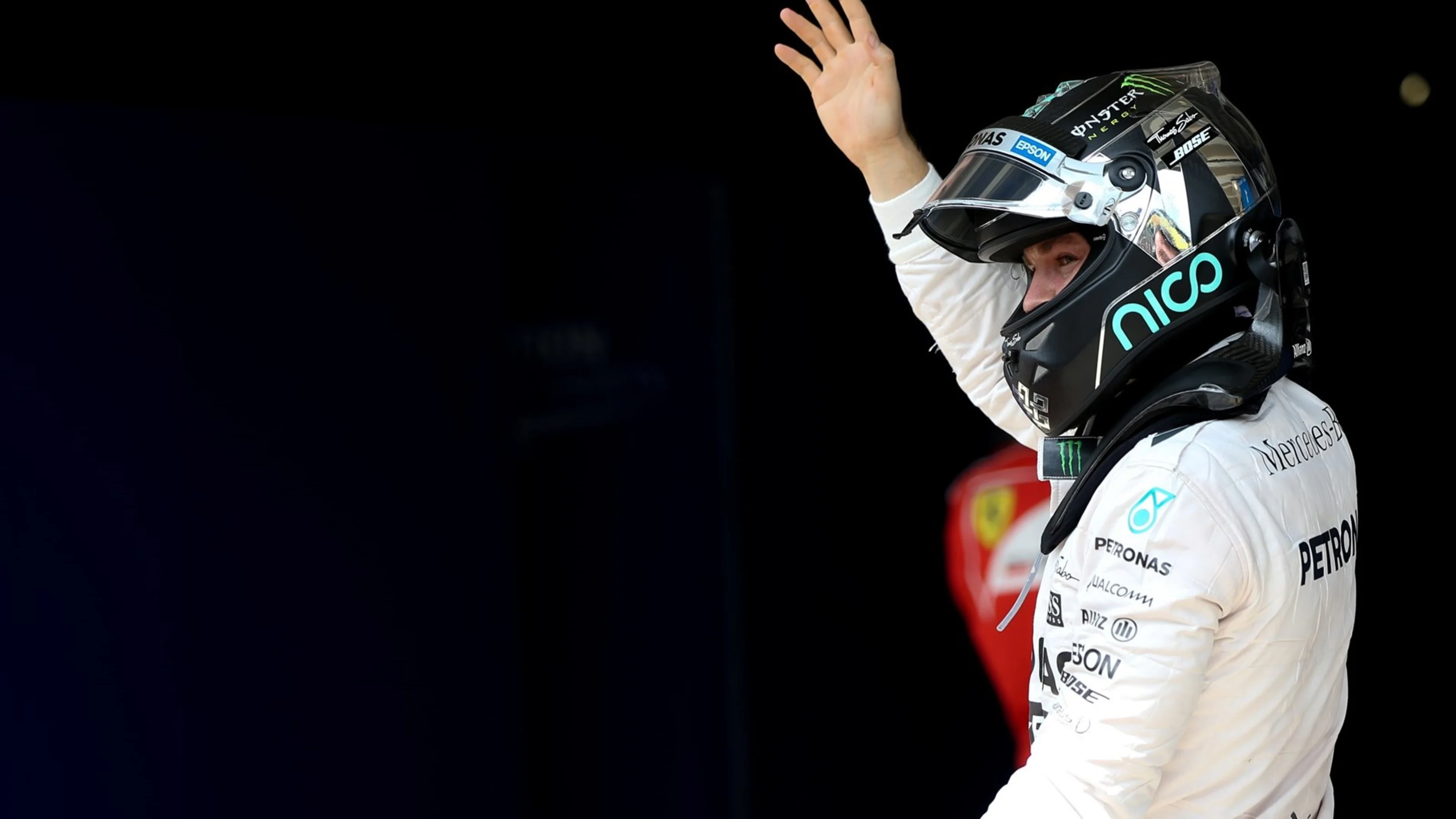 Pole sitter Nico Rosberg (GER) Mercedes AMG F1 celebrates in parc ferme at Formula One World