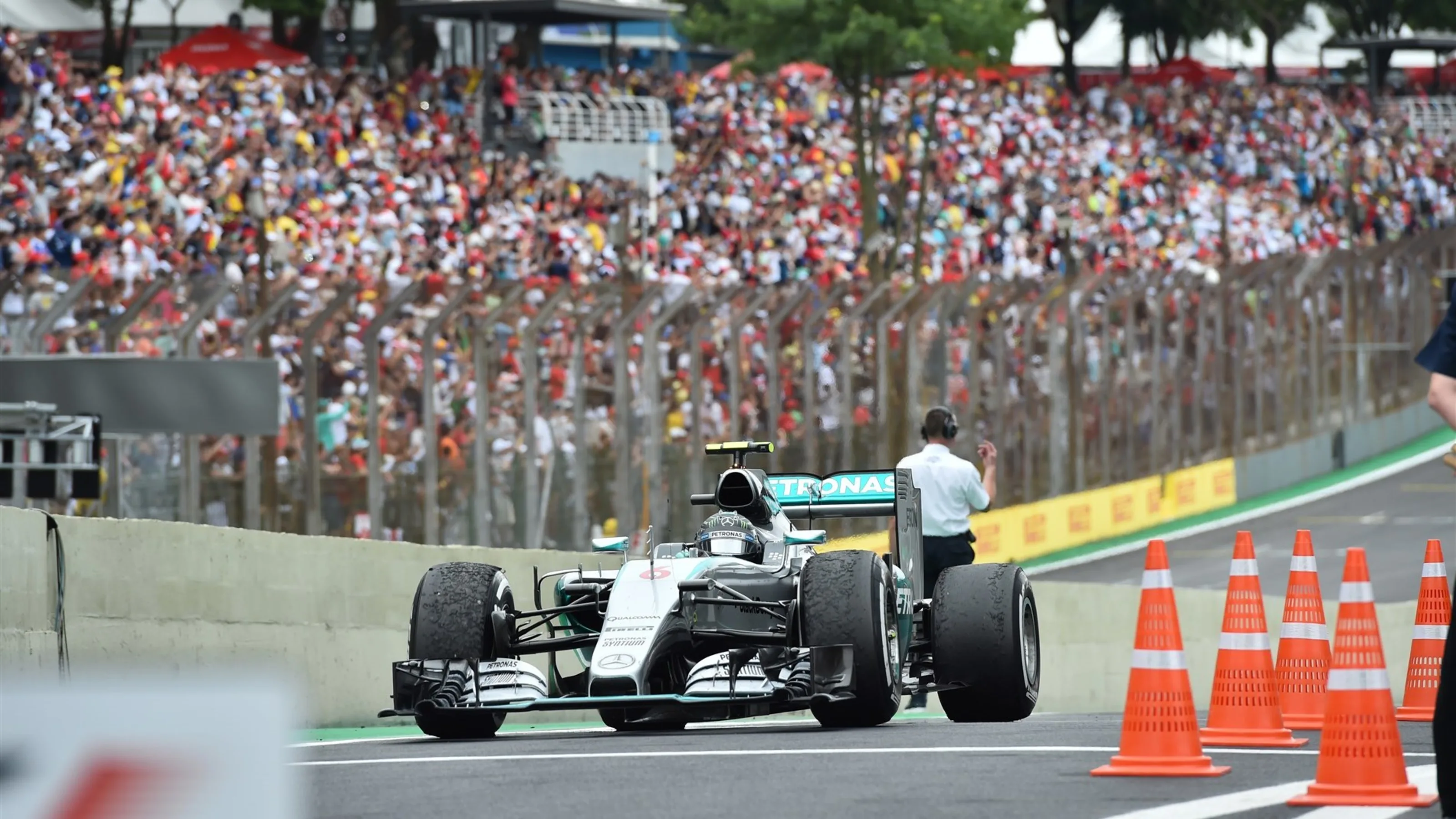 Race winner Nico Rosberg (GER) Mercedes AMG F1 W06 in parc ferme at Formula One World Championship,