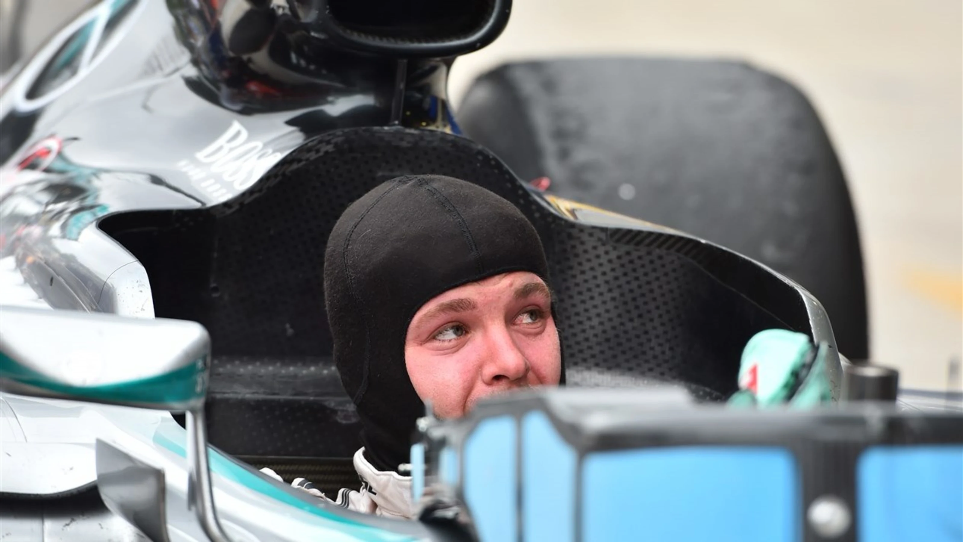 Race winner Nico Rosberg (GER) Mercedes AMG F1 W06 in parc ferme at Formula One World Championship,