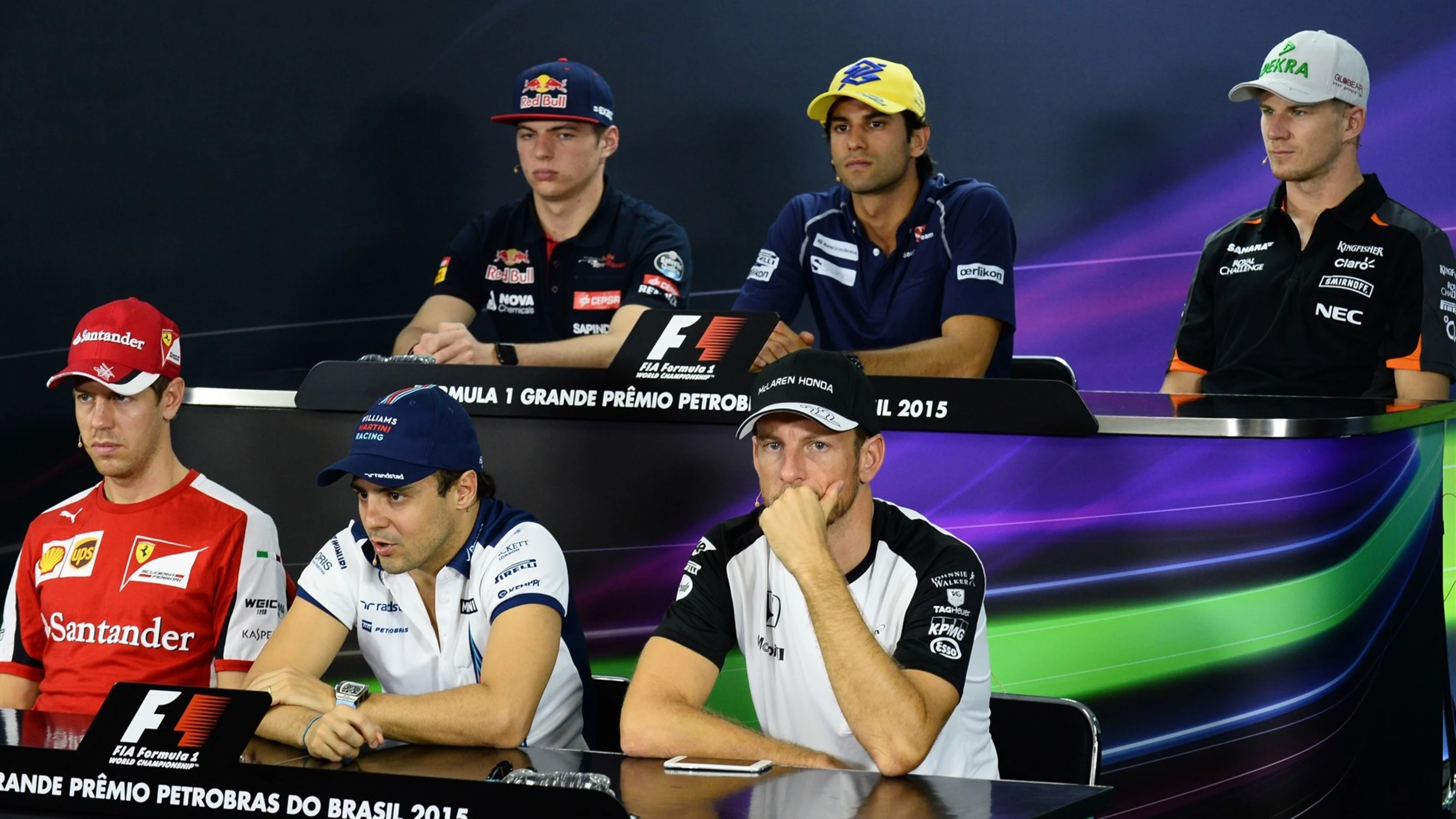 Max Verstappen (NDL) Scuderia Toro Rosso, Felipe Nasr (BRA) Sauber, Nico Hulkenberg (GER) Force