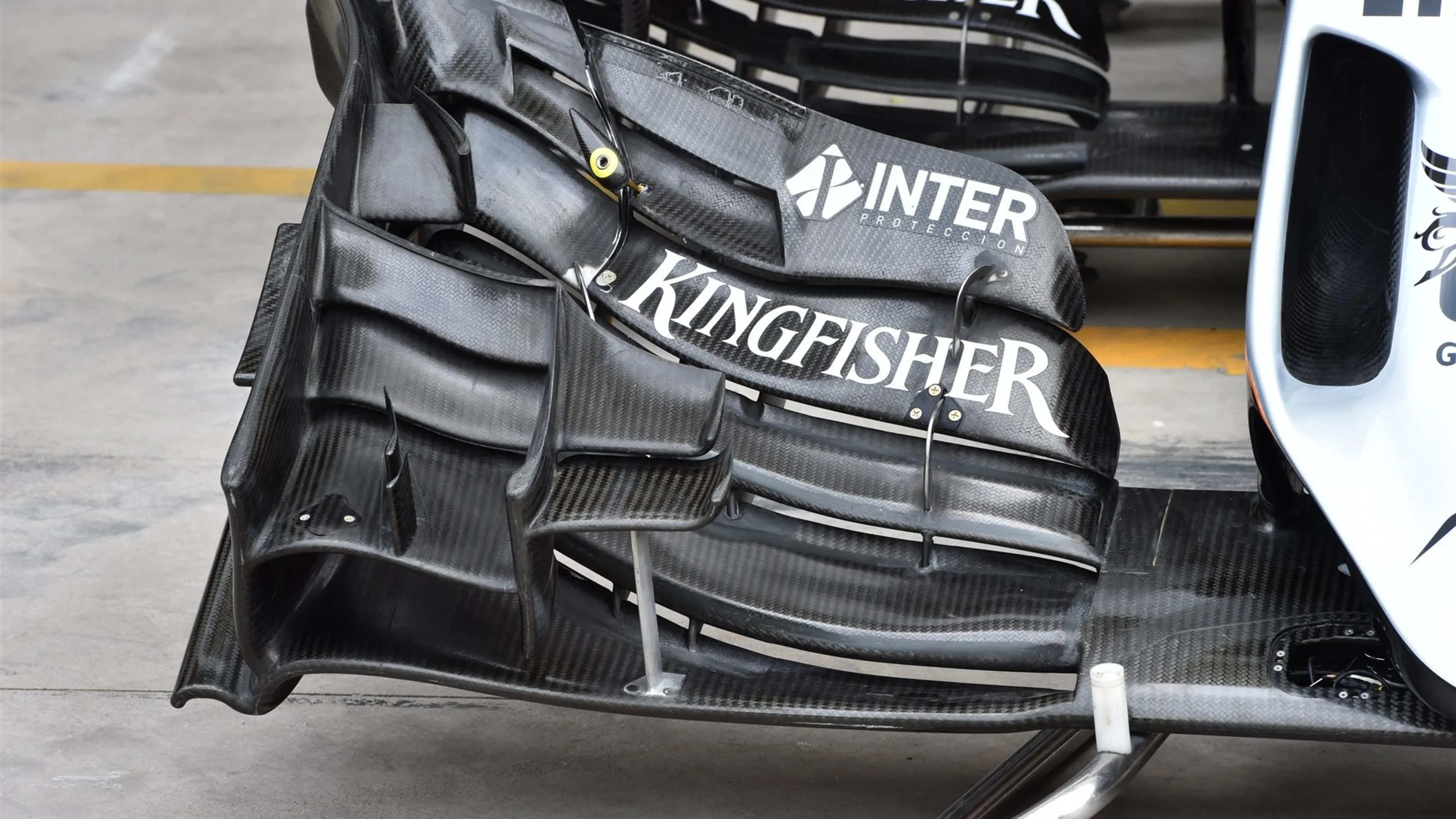 Force India VJM08 front wing detail at Formula One World Championship, Rd18, Brazilian Grand Prix,