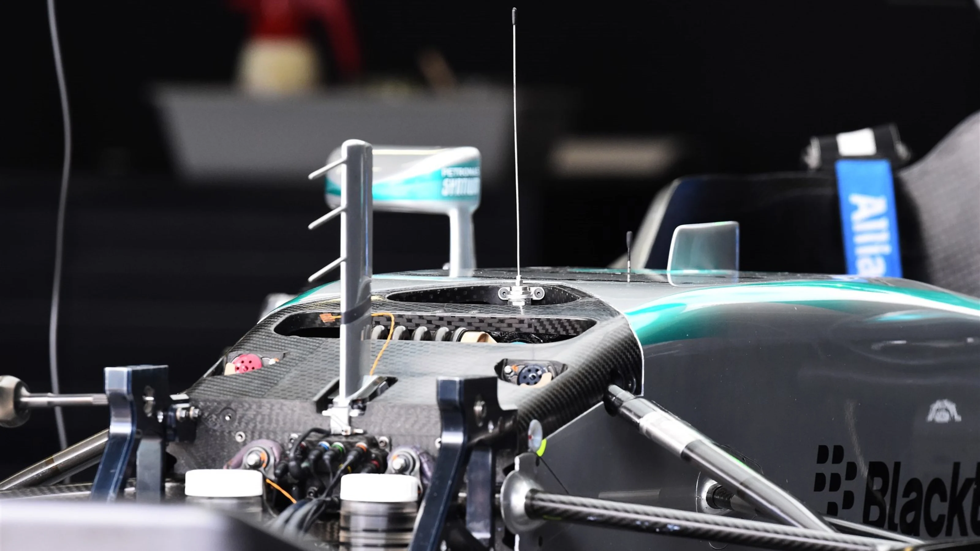Mercedes AMG F1 W06 chassis detail at Formula One World Championship, Rd18, Brazilian Grand Prix,