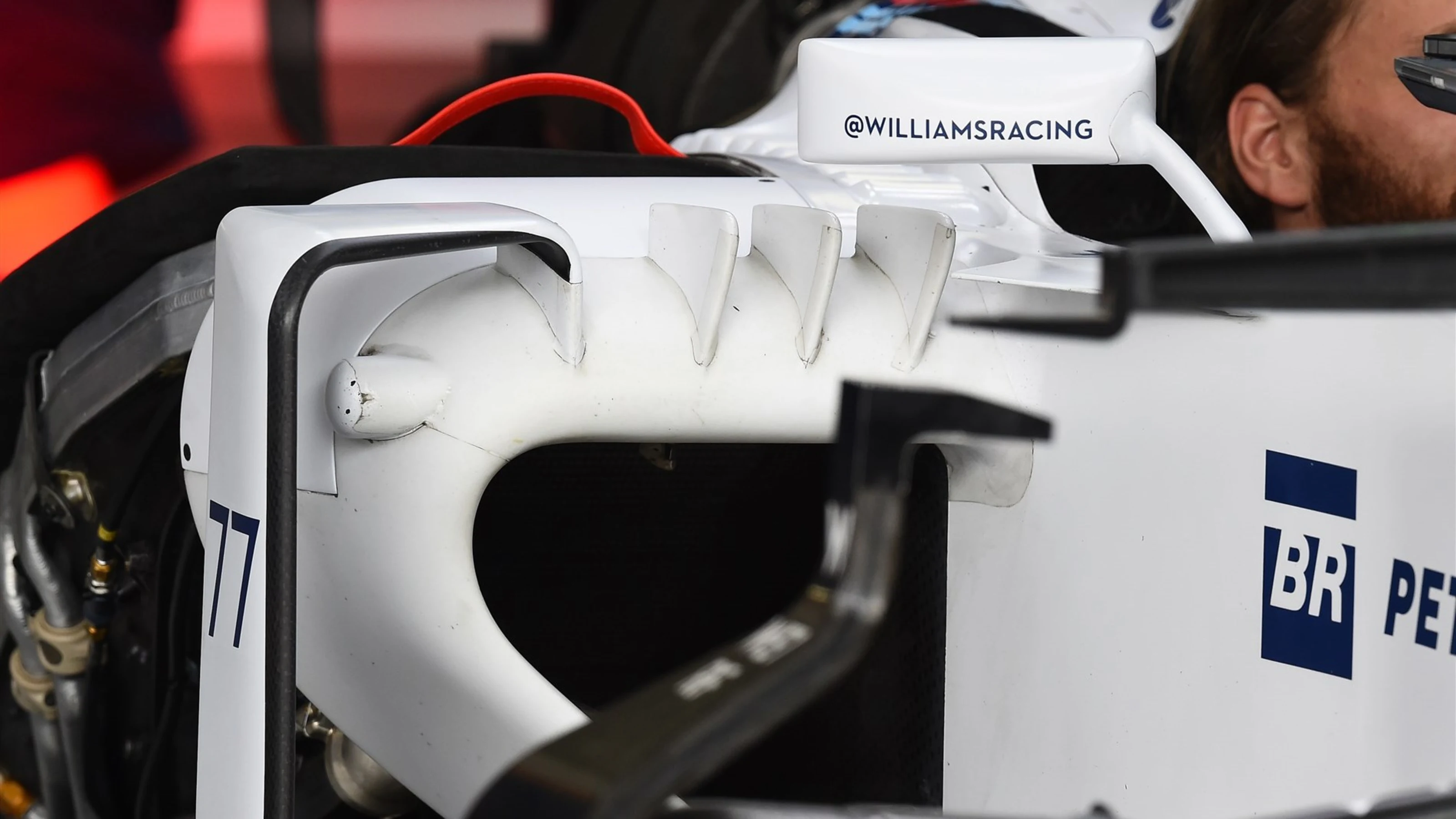 Williams FW37 sidepod detail at Formula One World Championship, Rd18, Brazilian Grand Prix,