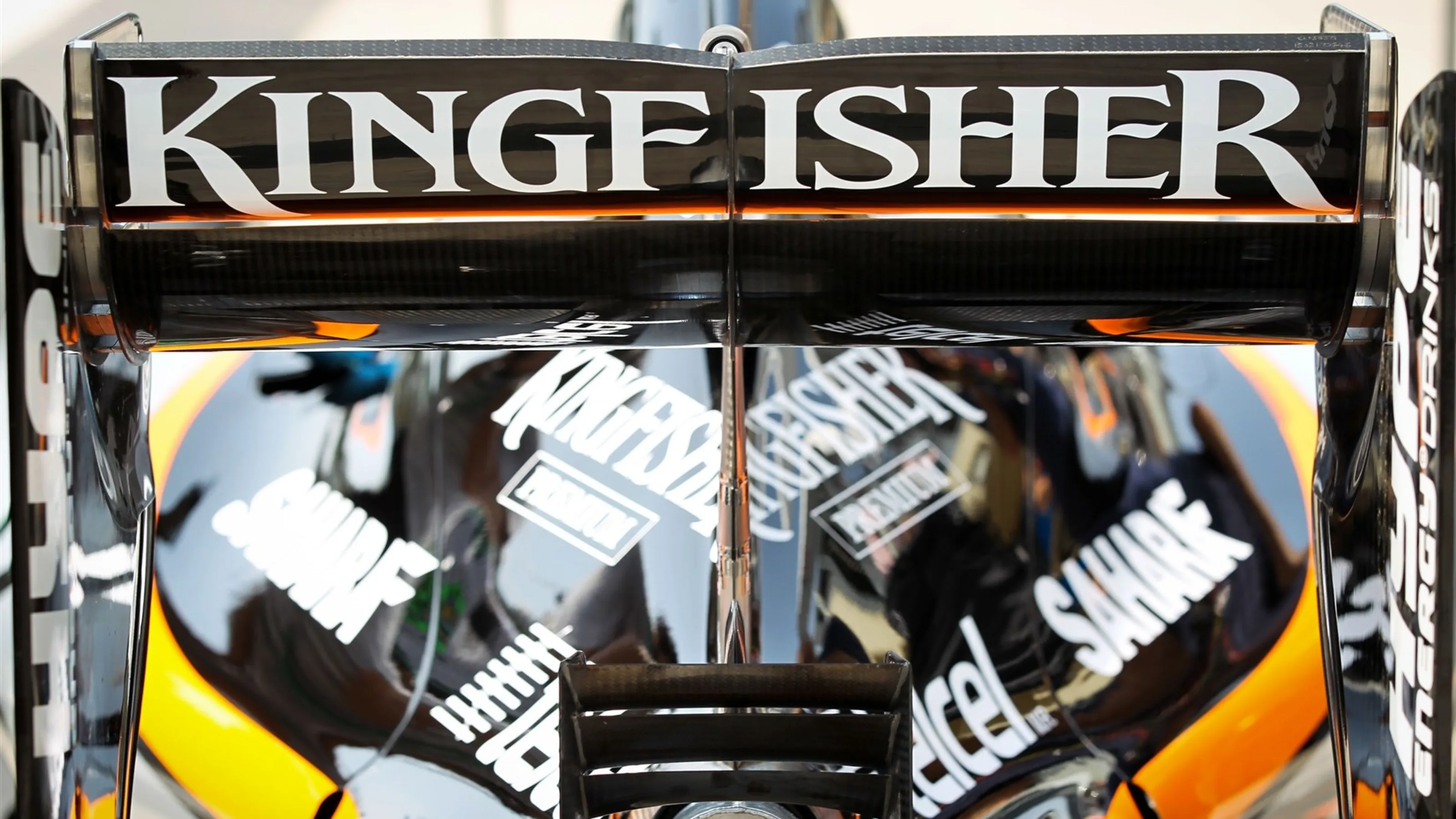 Force India VJM08 rear wing detail at Formula One World Championship, Rd18, Brazilian Grand Prix,