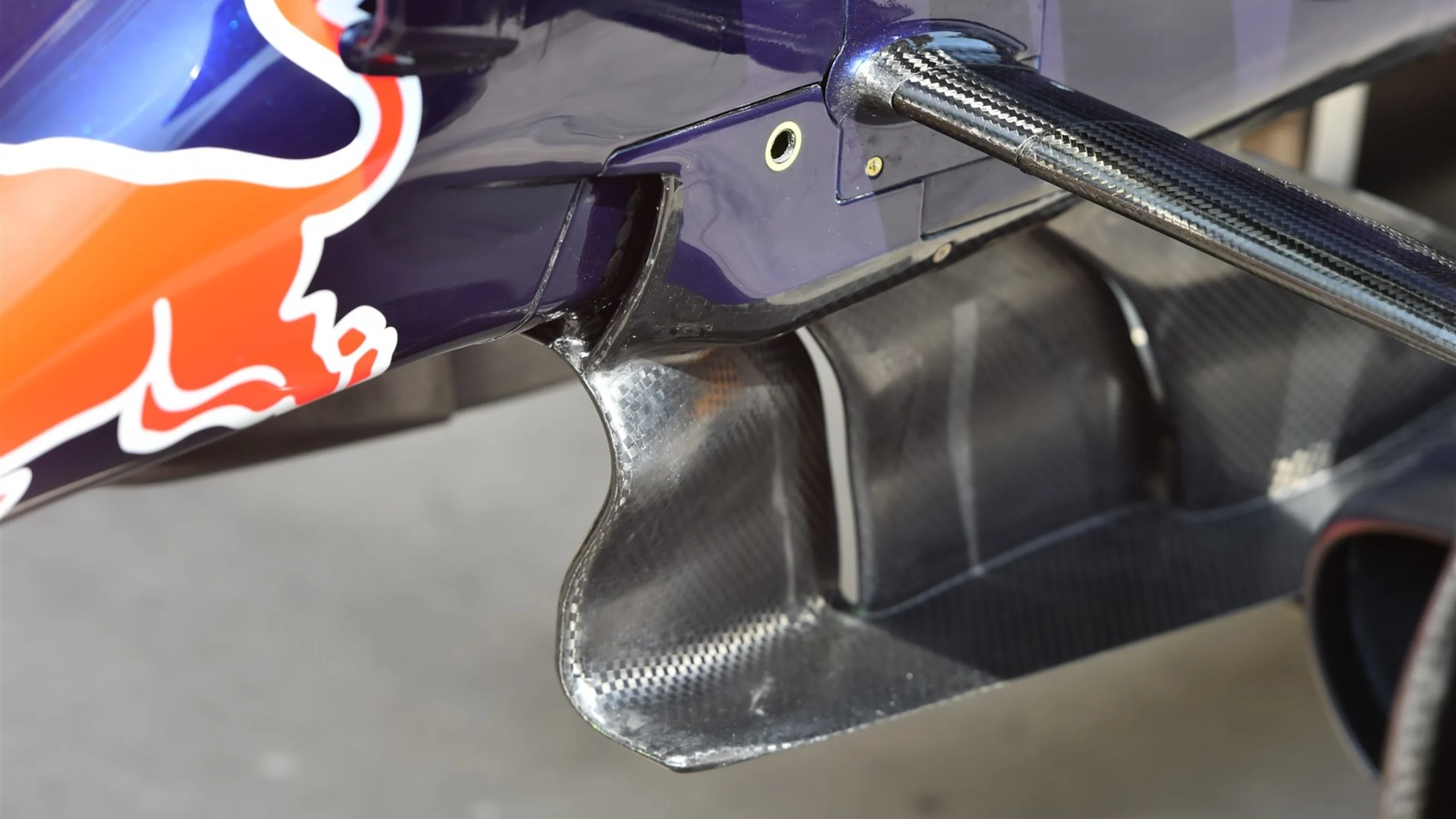 Red Bull Racing RB11 front splitter detail at Formula One World Championship, Rd18, Brazilian Grand