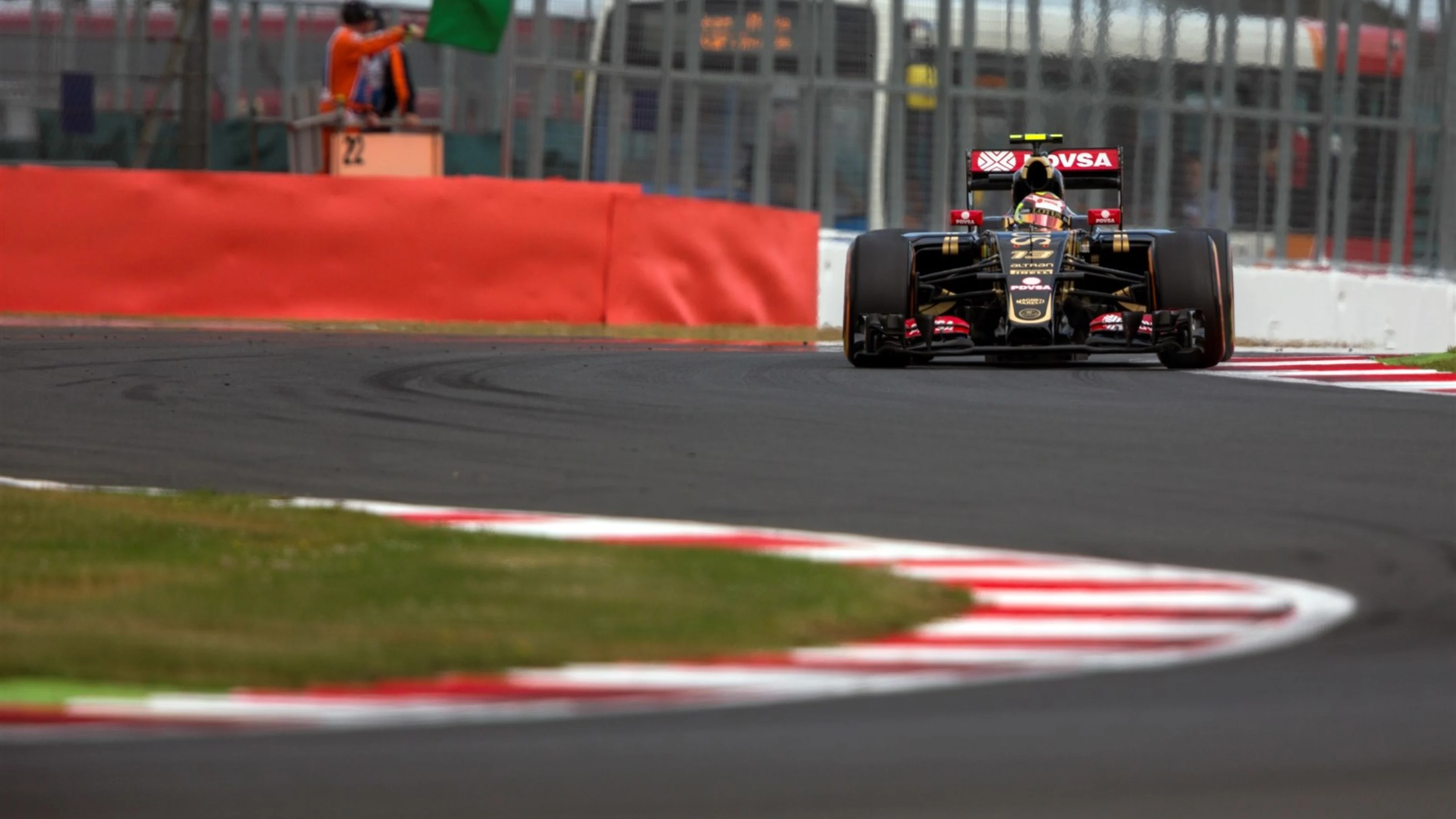 Pastor Maldonado (VEN) Lotus E23 Hybrid at Formula One World Championship, Rd9, British Grand Prix,