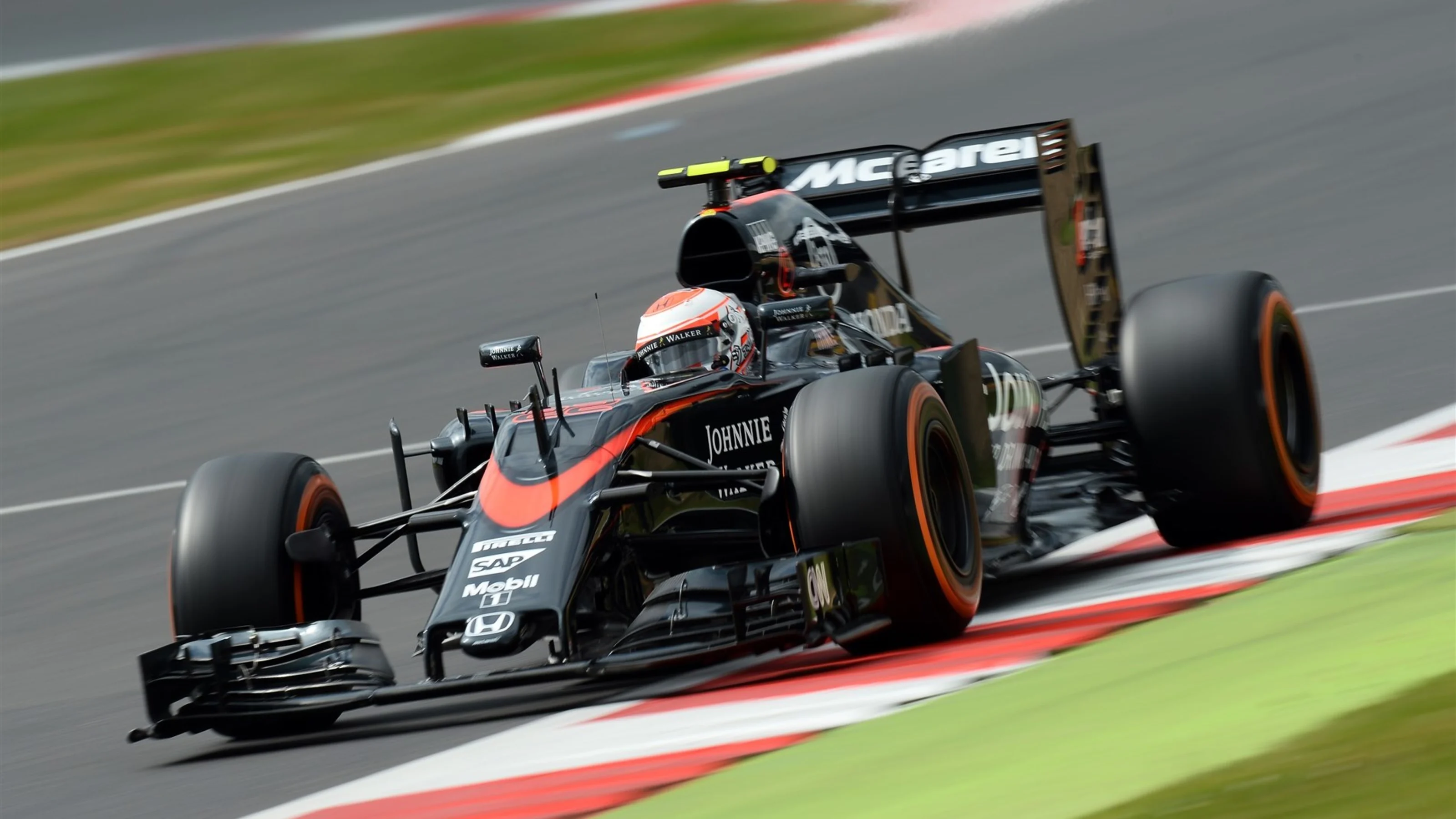 Jenson Button (GBR) McLaren MP4-30 at Formula One World Championship, Rd9, British Grand Prix,