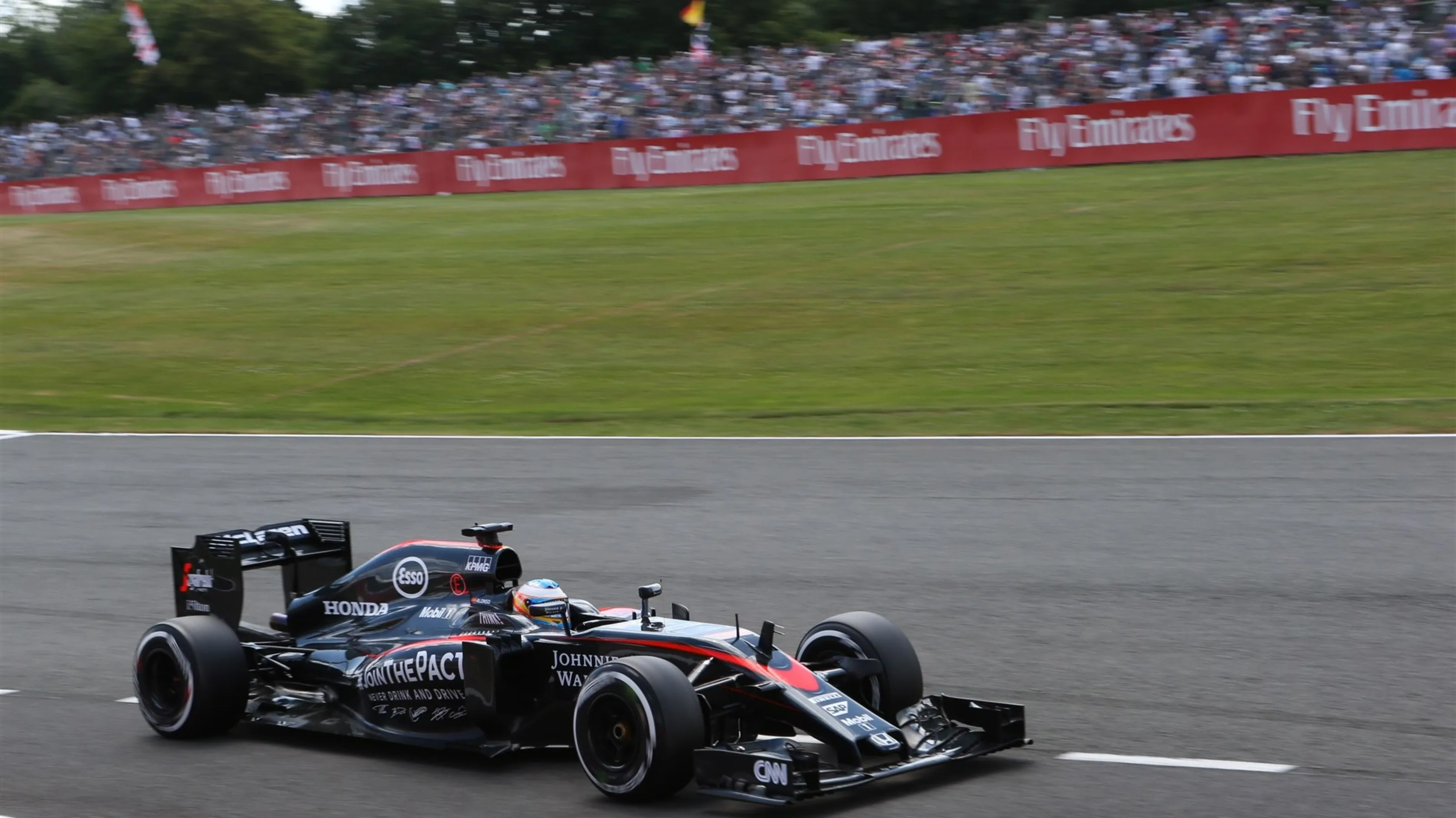 Fernando Alonso (ESP) McLaren MP4-30 at Formula One World Championship, Rd9, British Grand Prix,