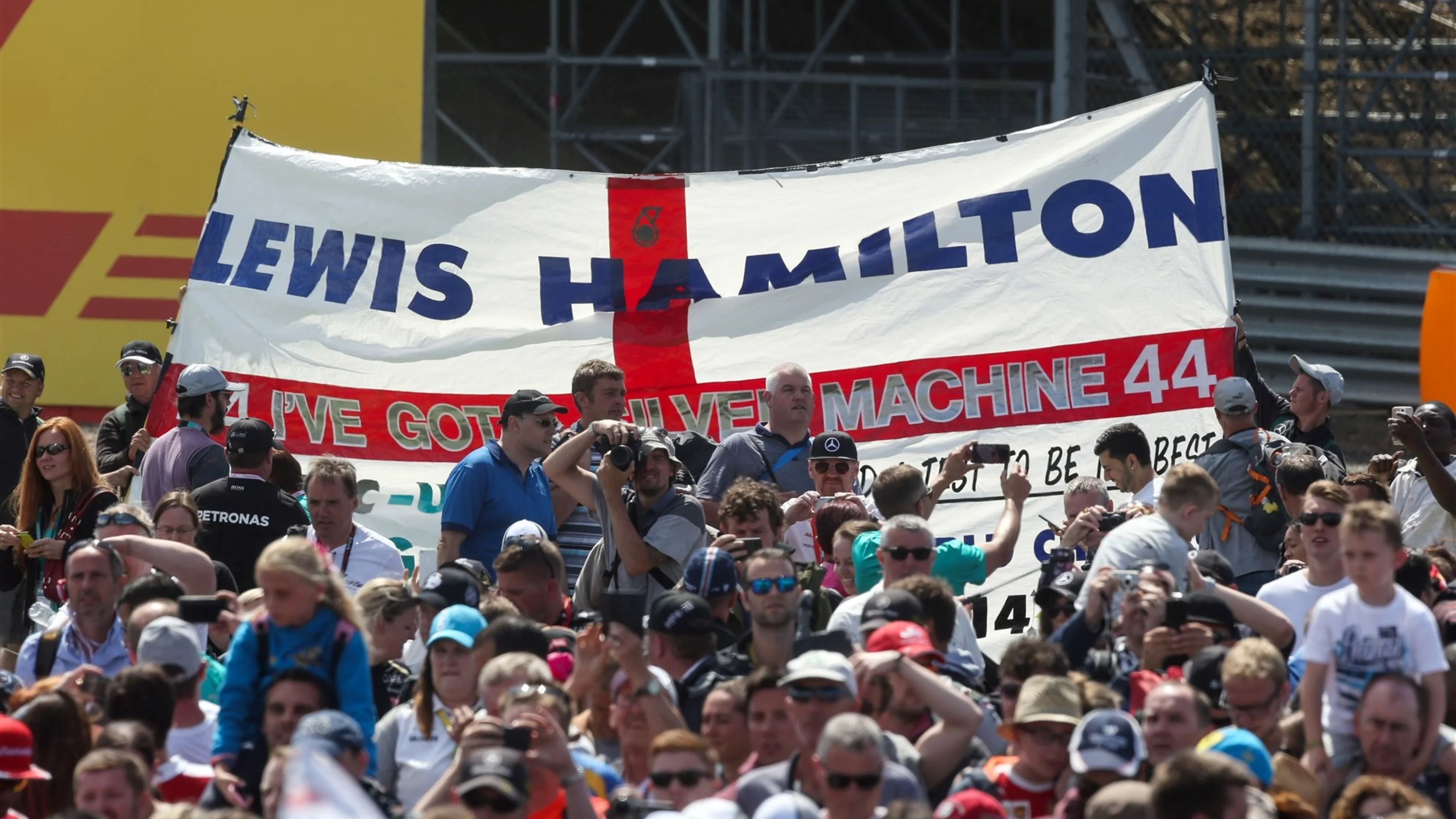 Fans and Flags at Formula One World Championship, Rd9, British Grand Prix, Race, Silverstone,