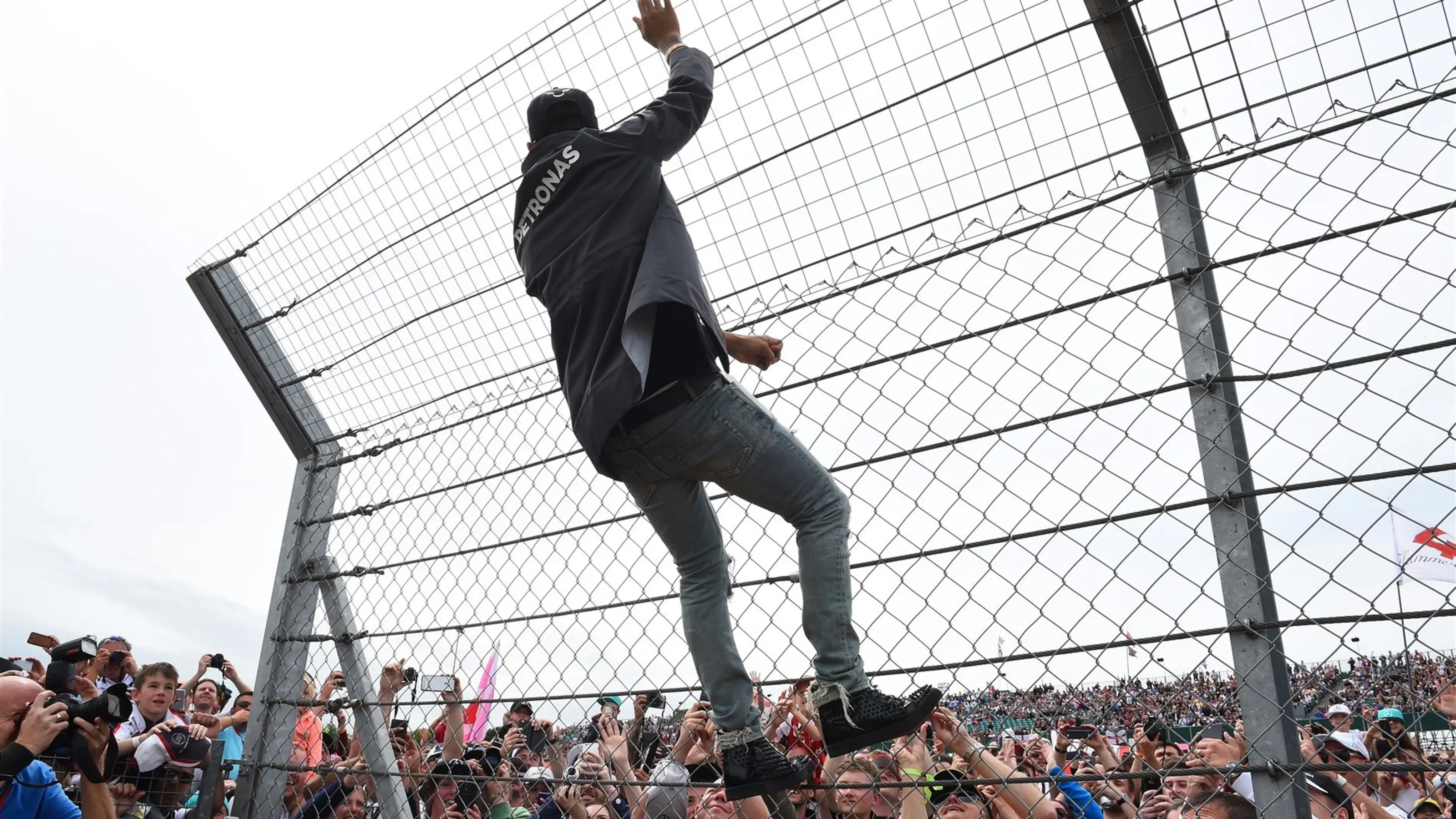 Lewis Hamilton (GBR) Mercedes AMG F1 at the drivers parade at Formula One World Championship, Rd9,