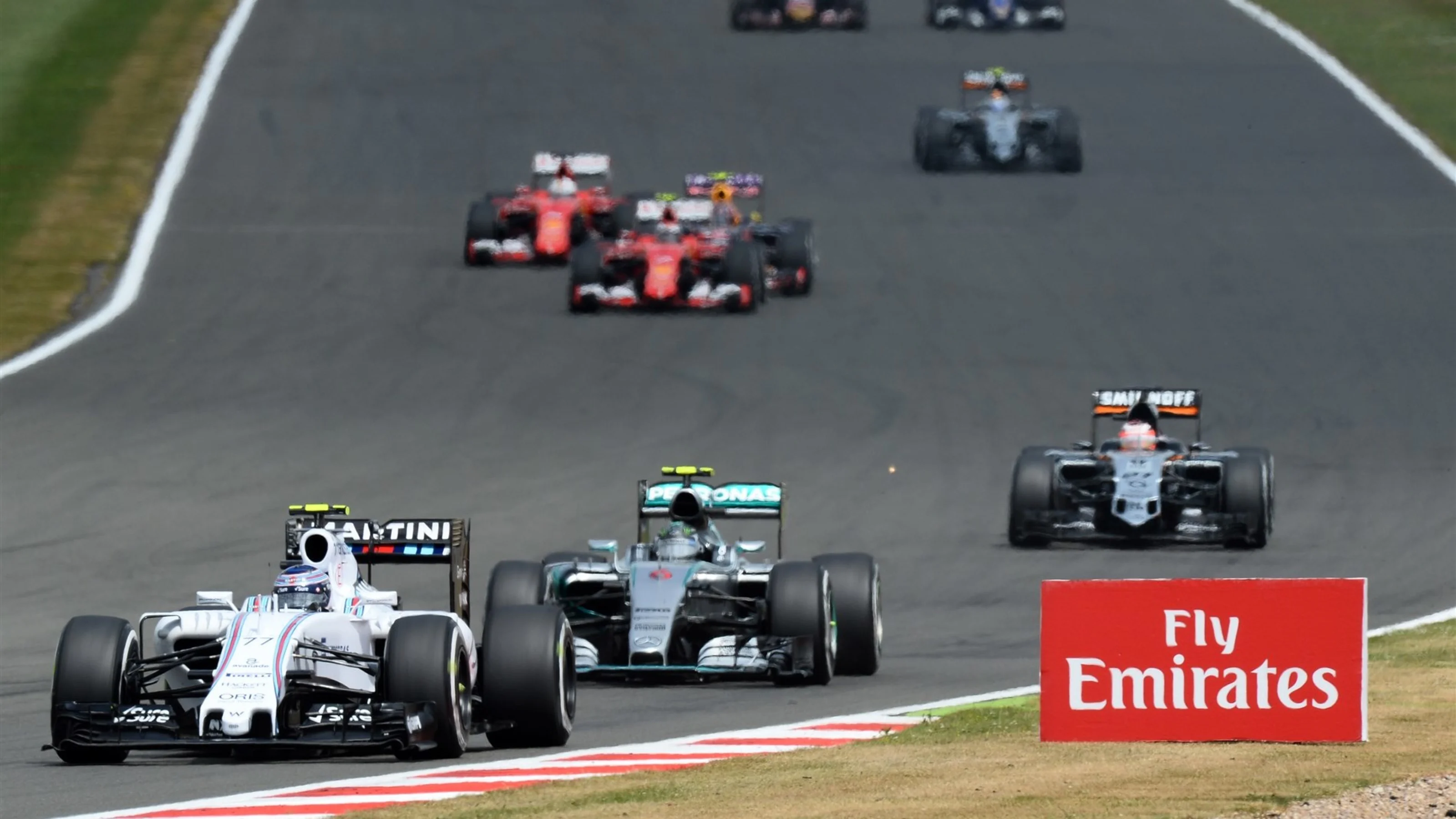 Felipe Massa (BRA) Williams FW37 leads at the start of the race at Formula One World Championship,