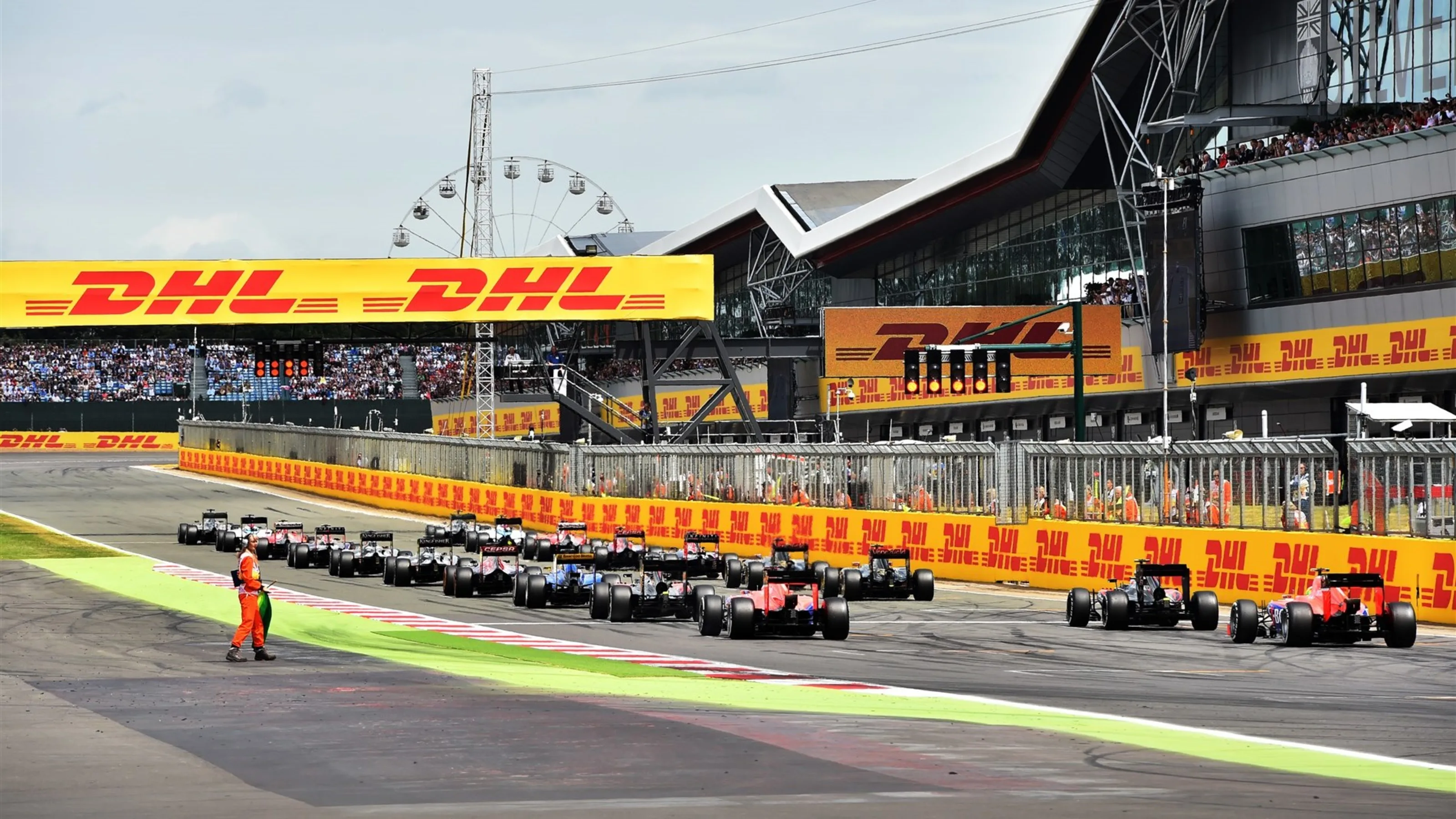 Grid just before the start of the race at Formula One World Championship, Rd9, British Grand Prix,