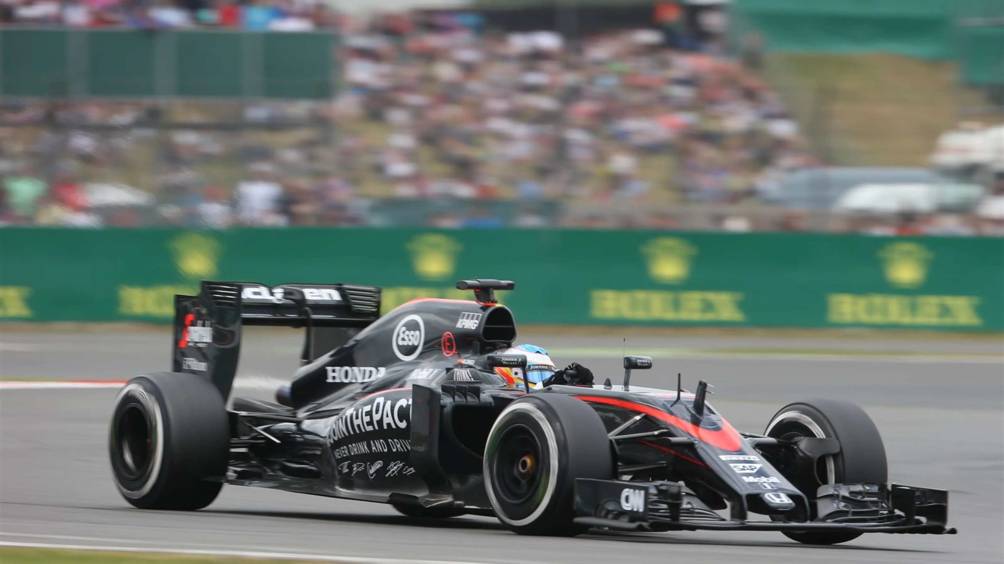 Fernando Alonso (ESP) McLaren MP4-30 at Formula One World Championship, Rd9, British Grand Prix,
