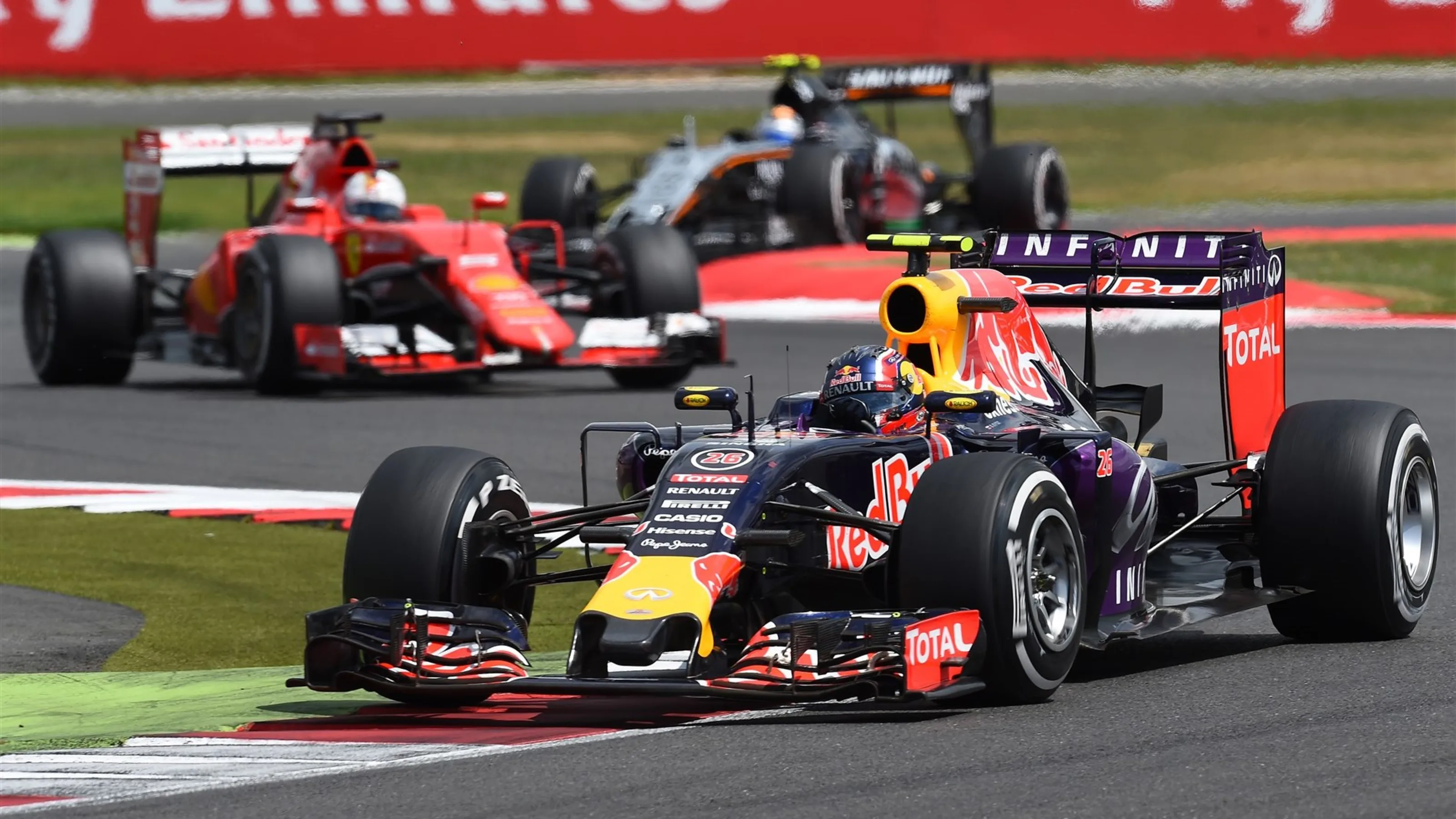 Daniil Kvyat (RUS) Red Bull Racing RB11 at Formula One World Championship, Rd9, British Grand Prix,