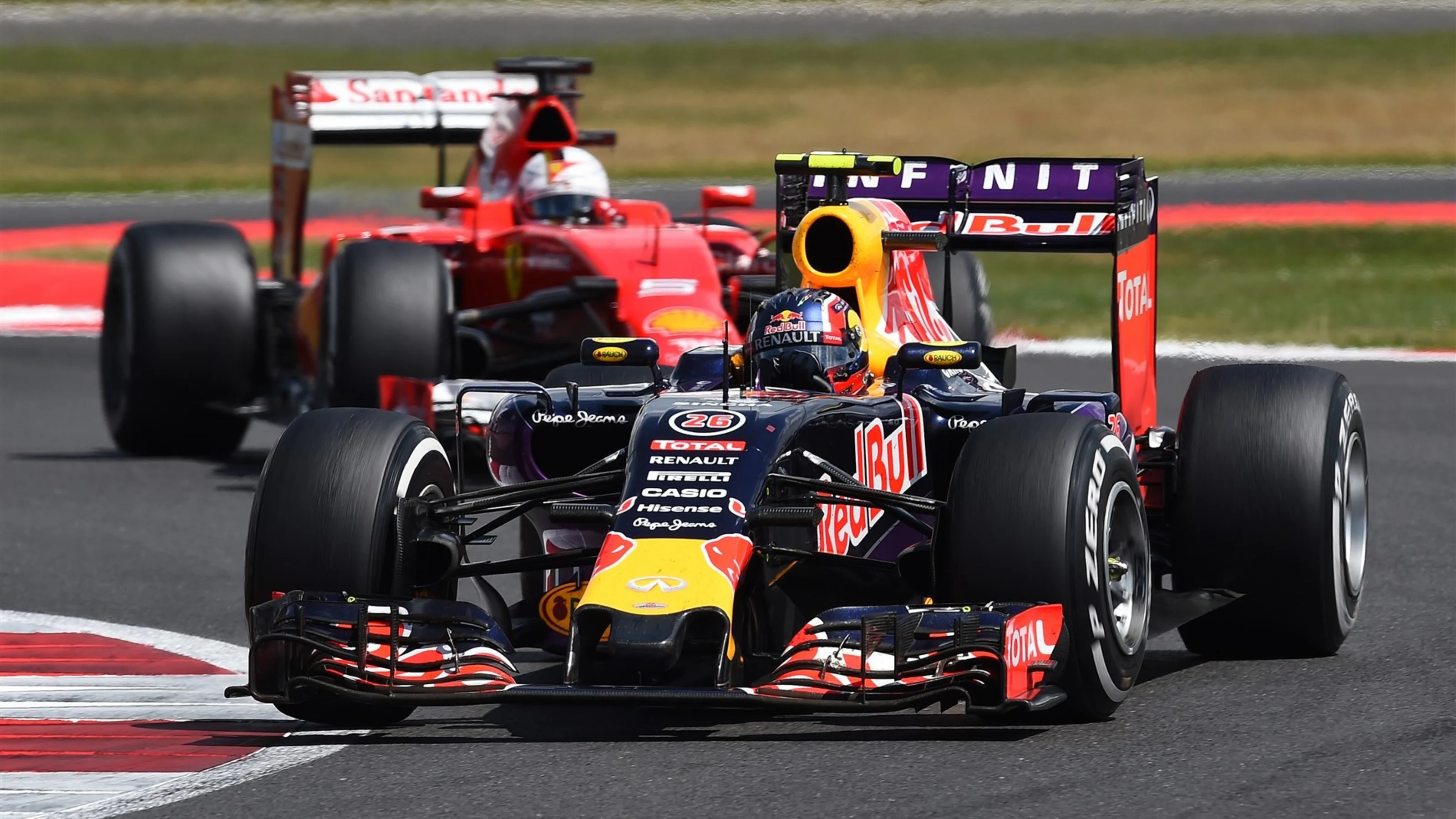 Daniil Kvyat (RUS) Red Bull Racing RB11 at Formula One World Championship, Rd9, British Grand Prix,