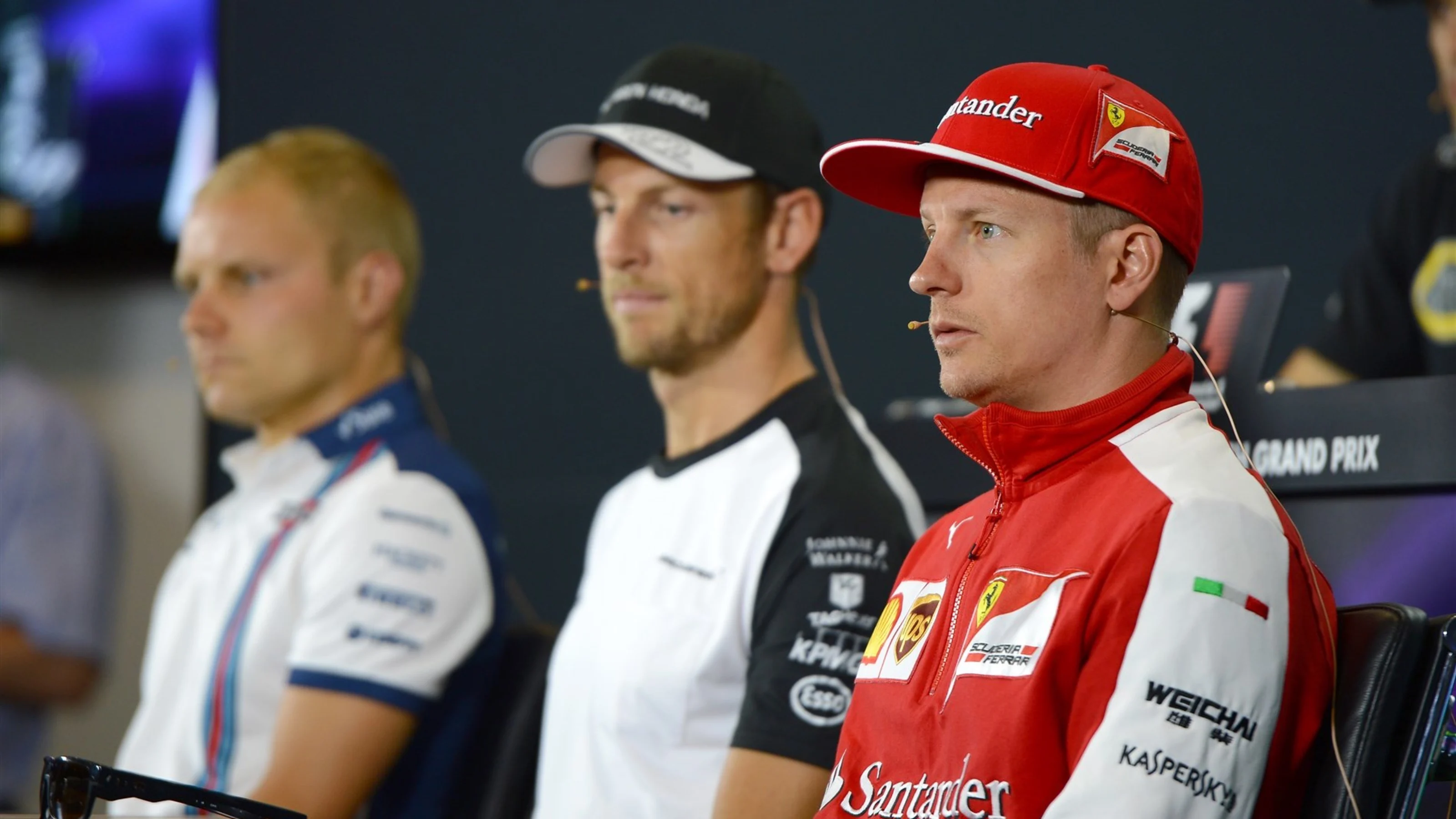 Kimi Raikkonen (FIN) Ferrari in the press conference at Formula One World Championship, Rd9,