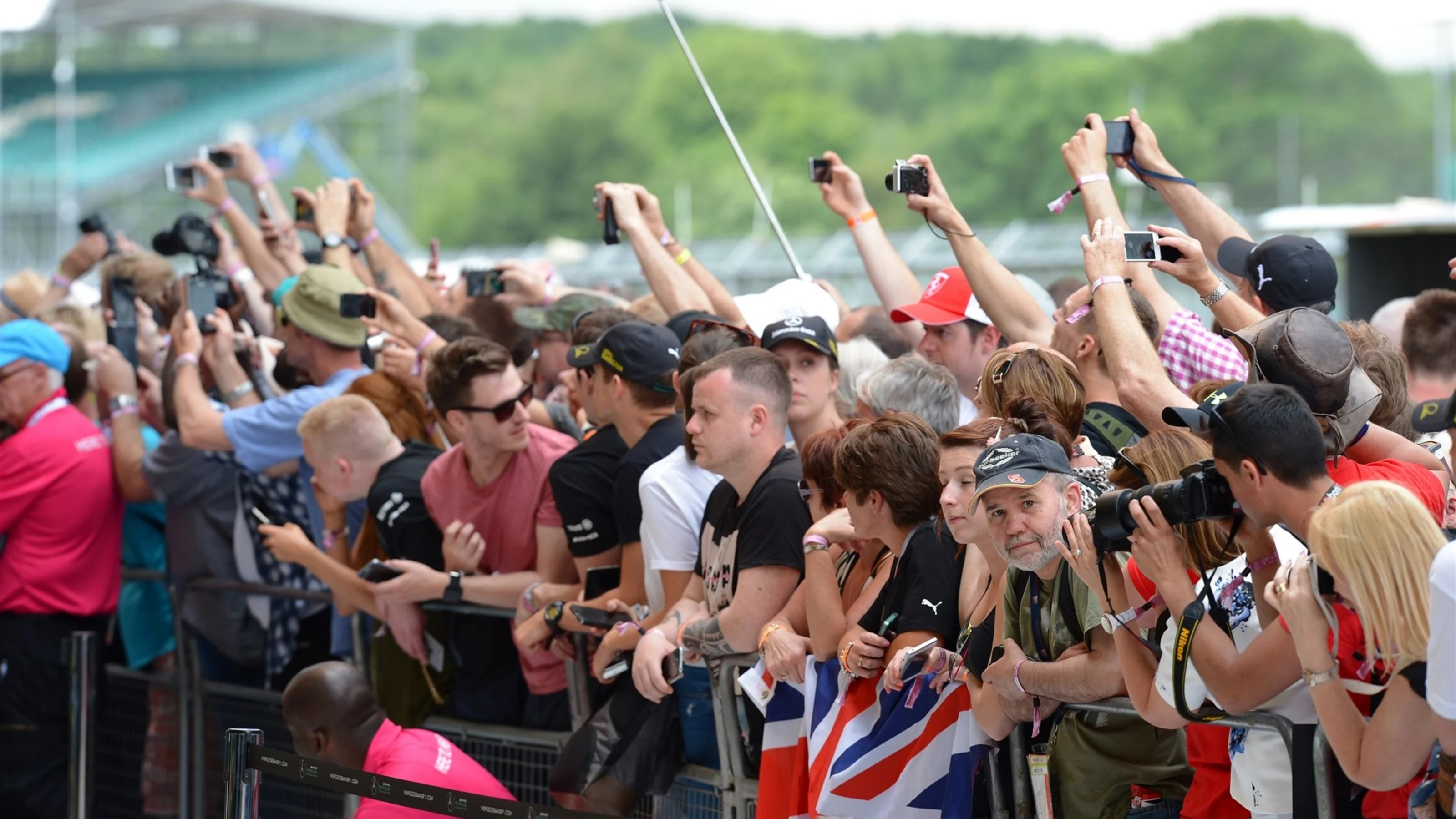 Fans at Formula One World Championship, Rd9, British Grand Prix, Preparations, Silverstone,