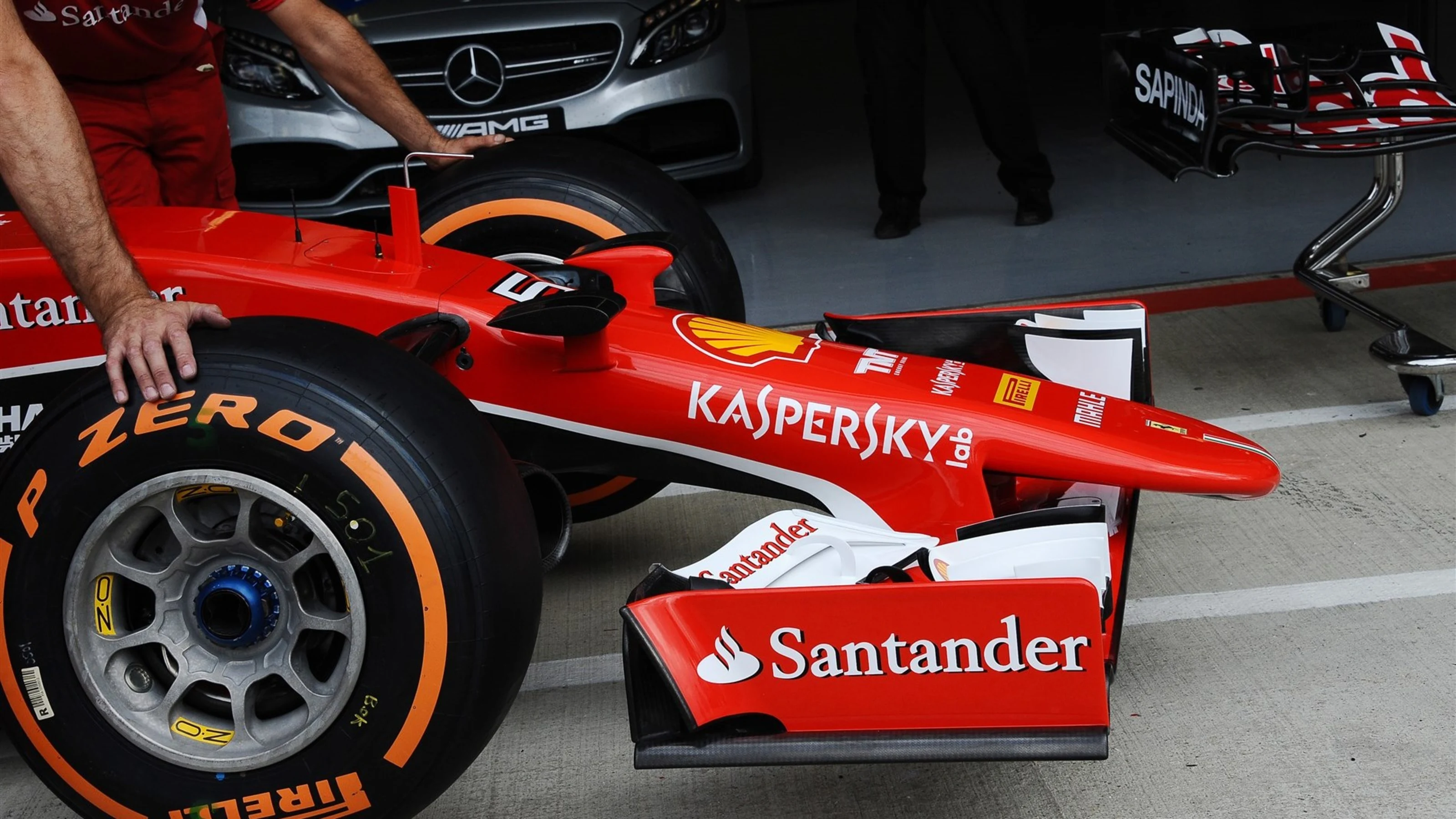 Ferrari SF15-T nose and front wing at Formula One World Championship, Rd9, British Grand Prix,