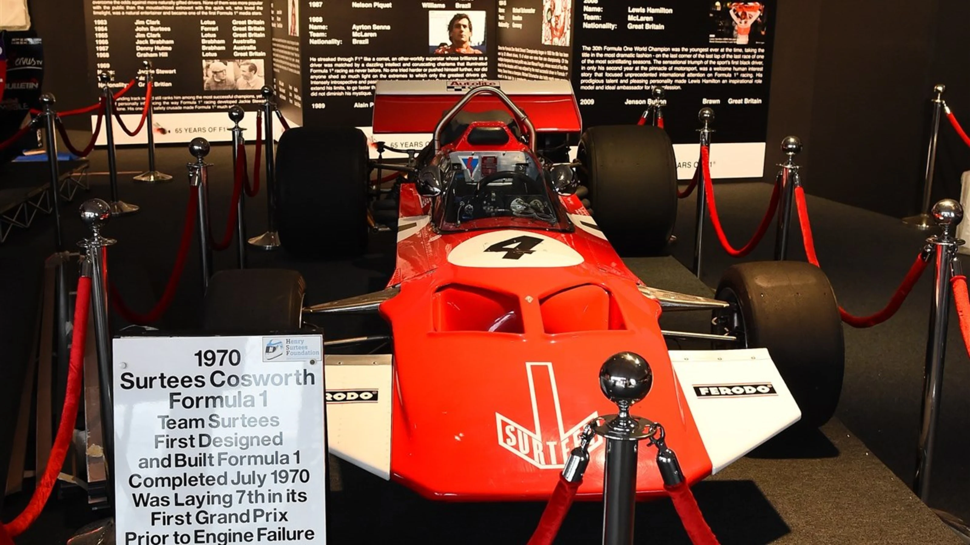 Surtees TS7 at the 65 Years of F1 Exhibition at Formula One World Championship, Rd9, British Grand