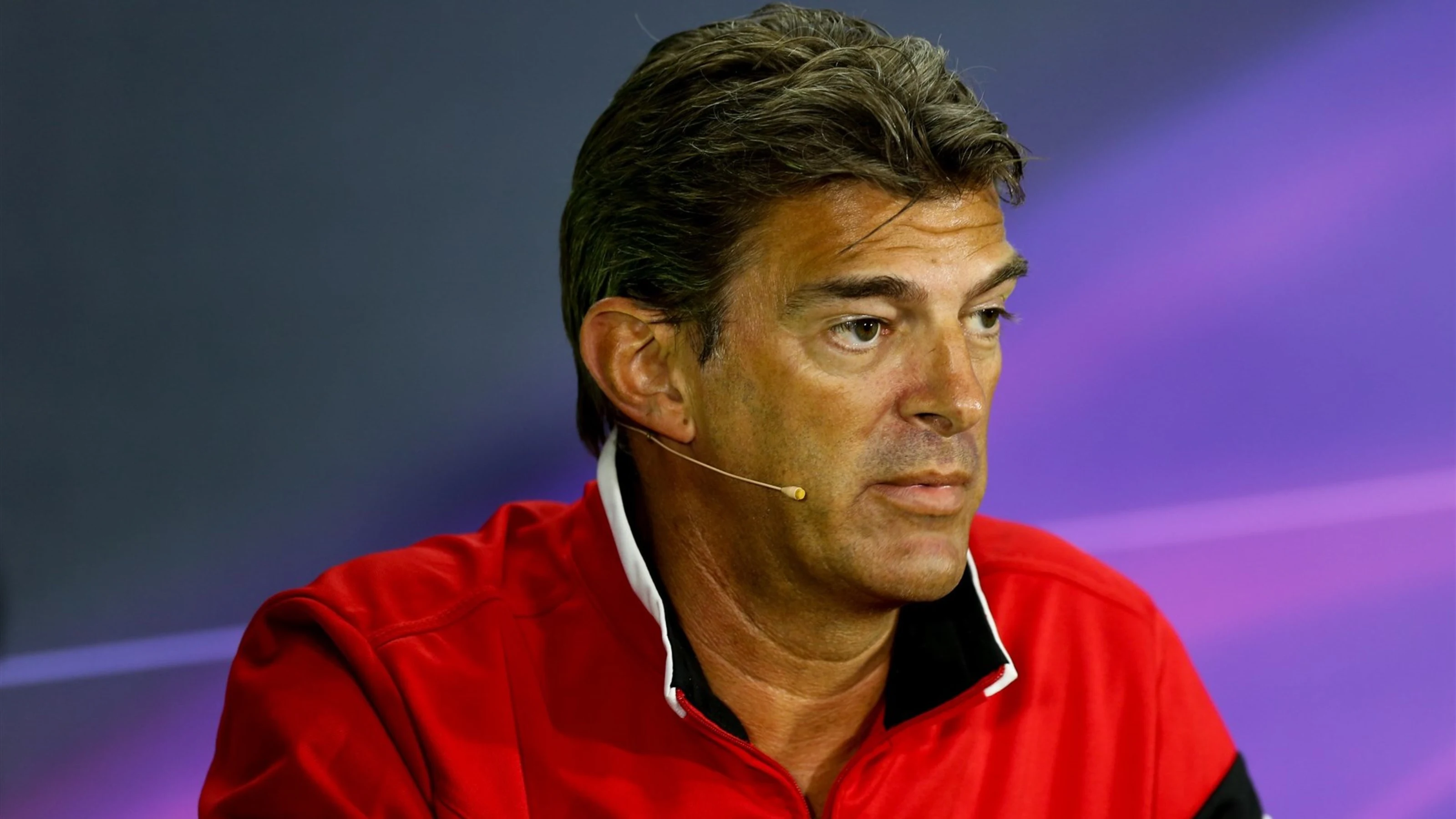 Graeme Lowdon (GBR) Chief Executive Officer Manor F1 in the Press Conference at Formula One World