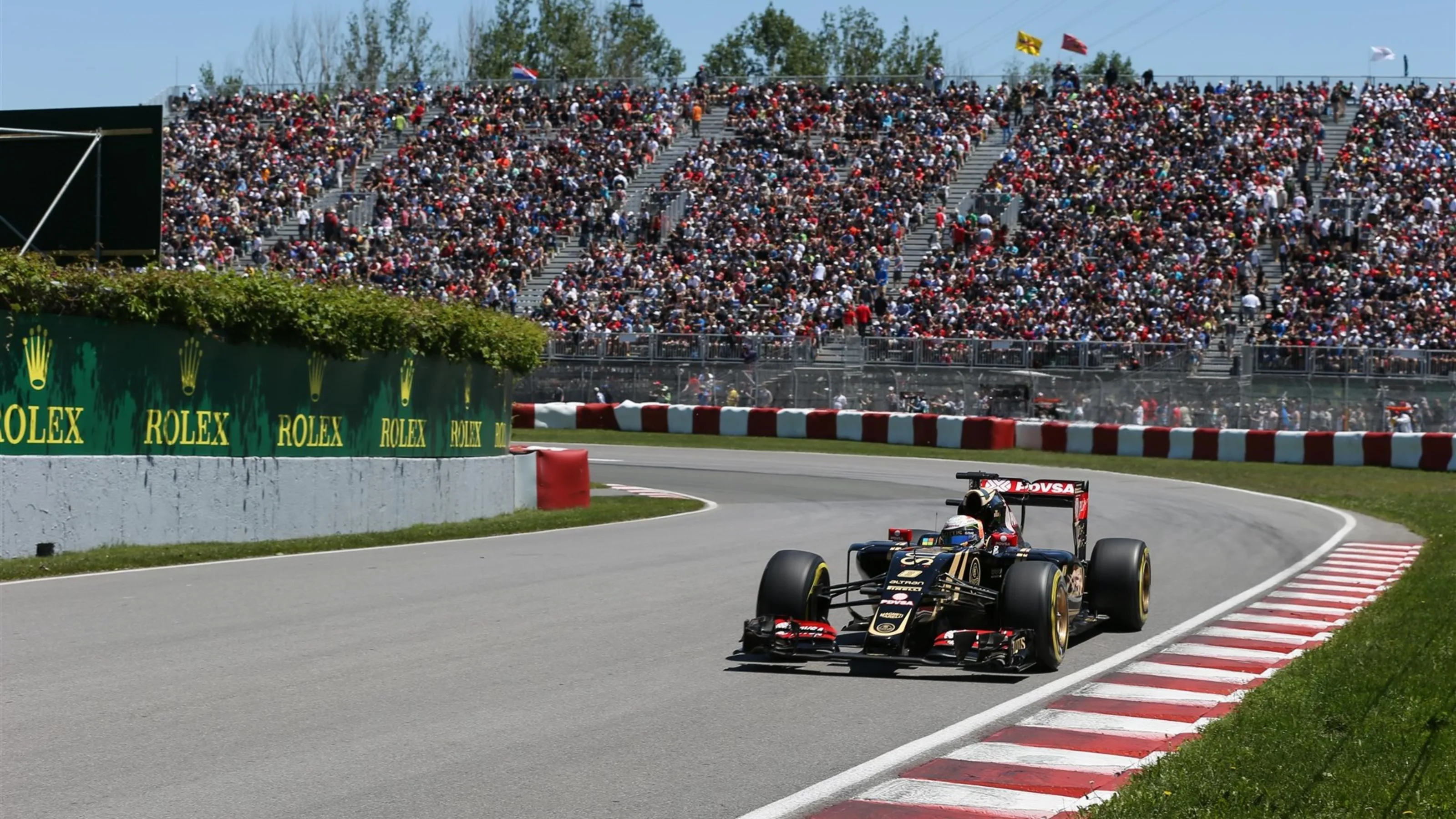 Romain Grosjean (FRA) Lotus E23 Hybrid at Formula One World Championship, Rd7, Canadian Grand Prix,