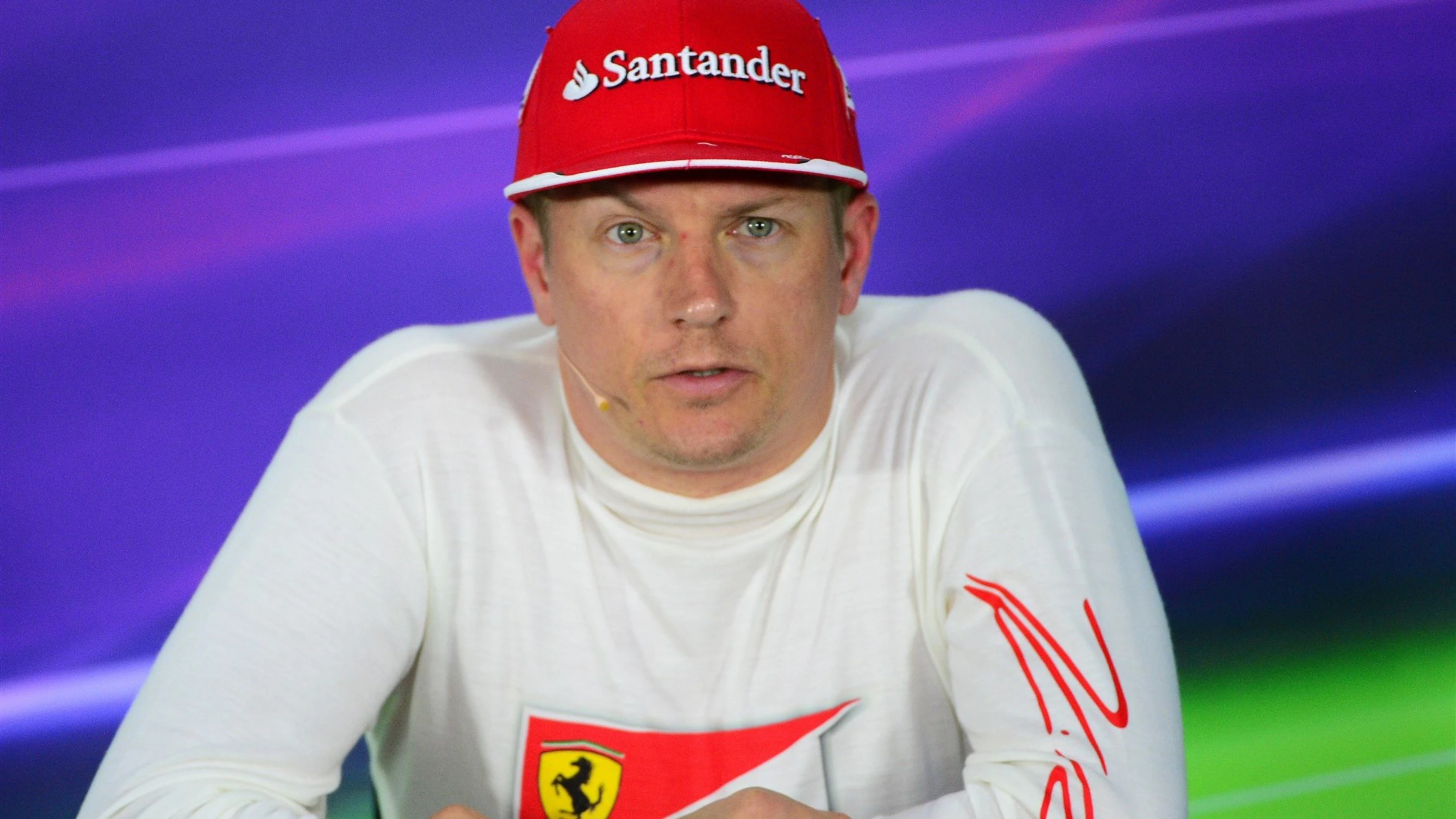 Kimi Raikkonen (FIN) Ferrari in the press conference at Formula One World Championship, Rd7,