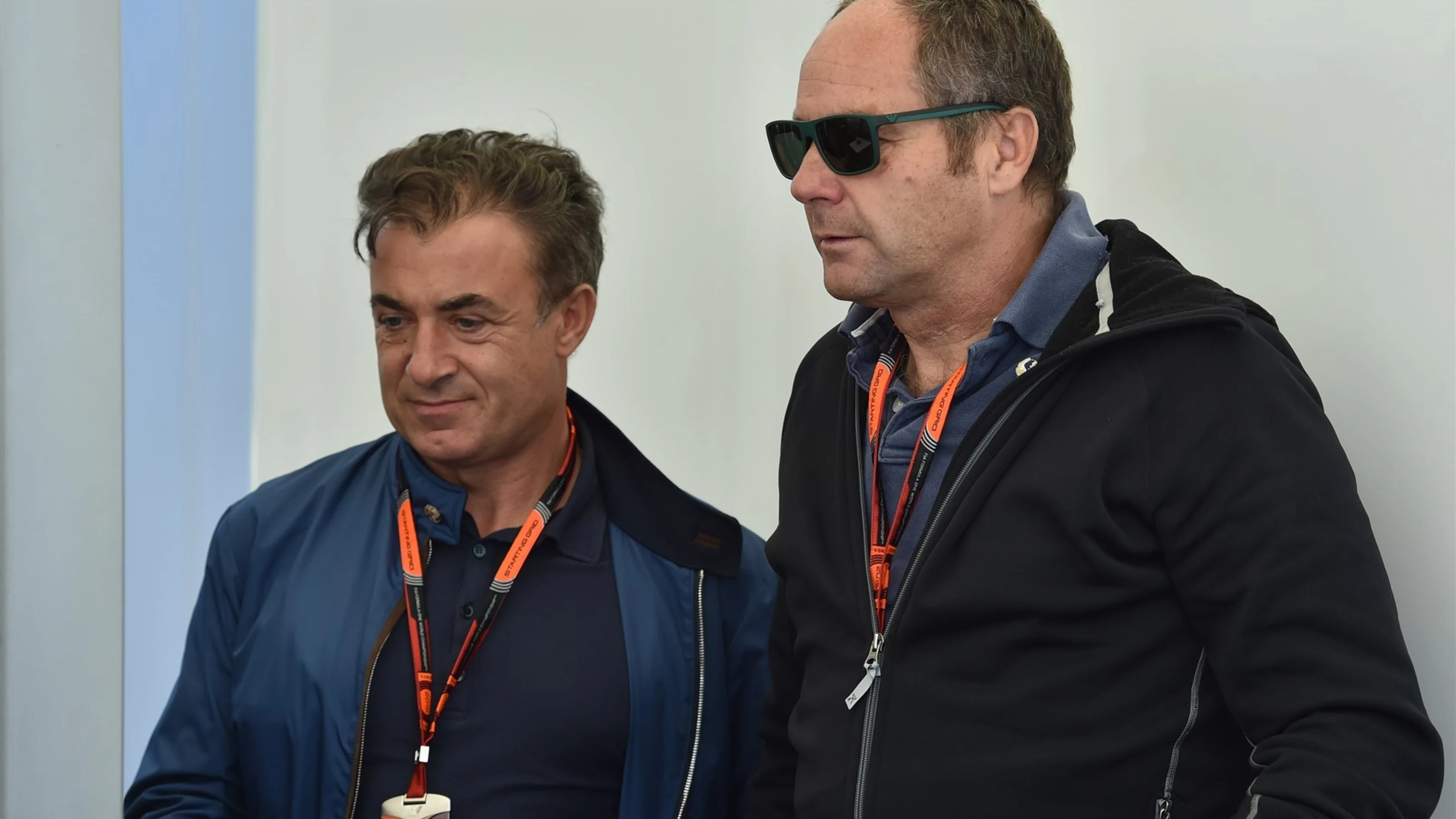 Jean Alesi (FRA) and Gerhard Berger (AUT) Former F1 driver  at Formula One World Championship, Rd7,