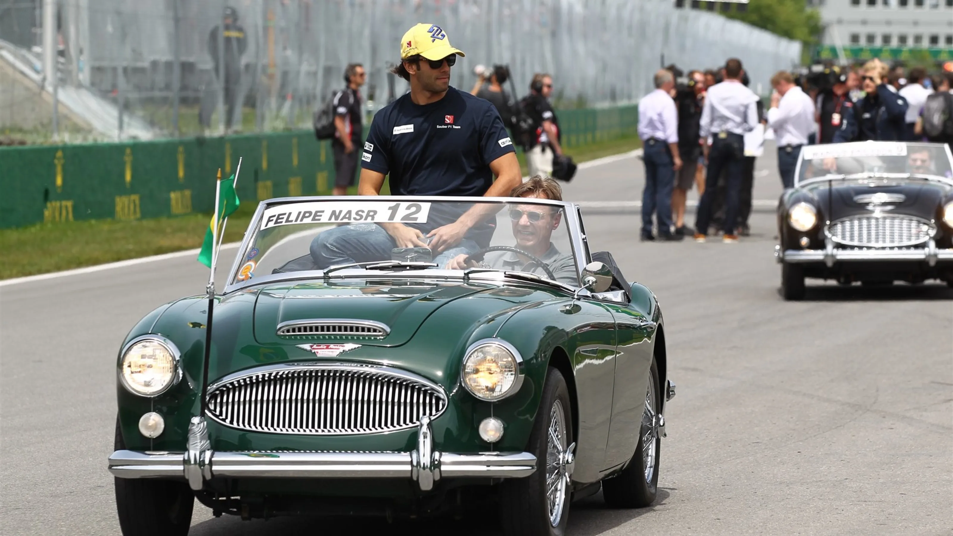 Felipe Nasr (BRA) Sauber on the drivers parade at Formula One World Championship, Rd7, Canadian