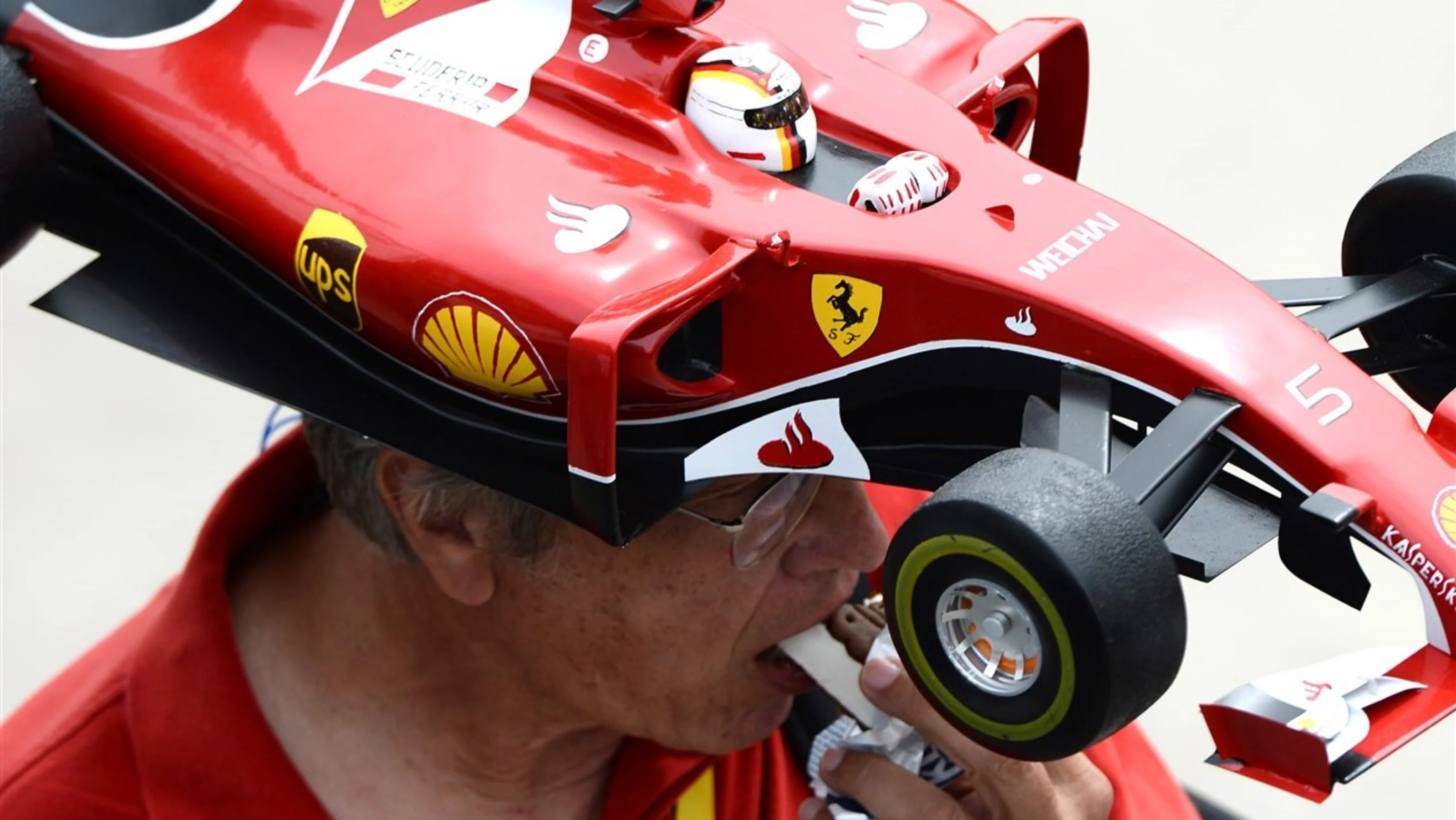 Sebastian Vettel (GER) Ferrari fan at Formula One World Championship, Rd7, Canadian Grand Prix,