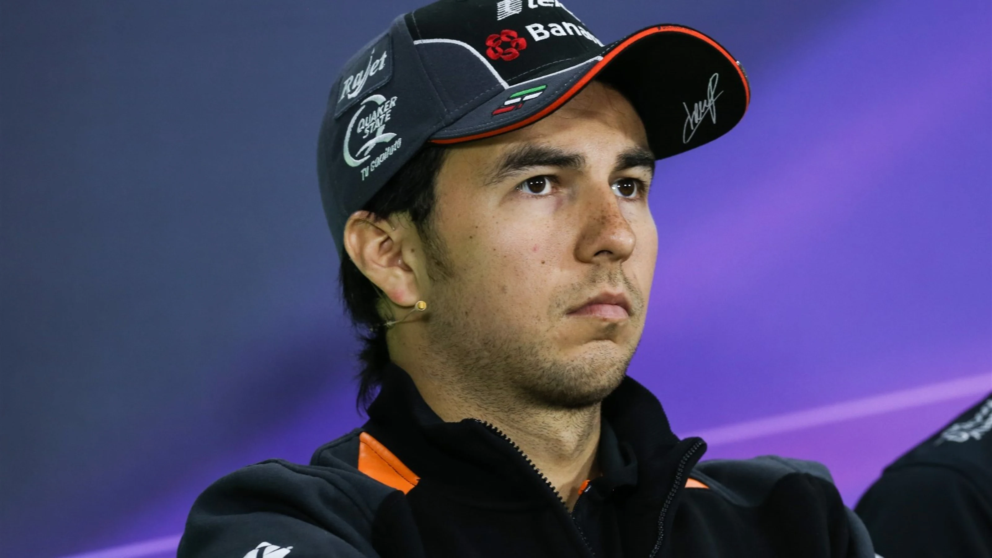 Sergio Perez (MEX) Force India at the Press Confernece at Formula One World Championship, Rd7,