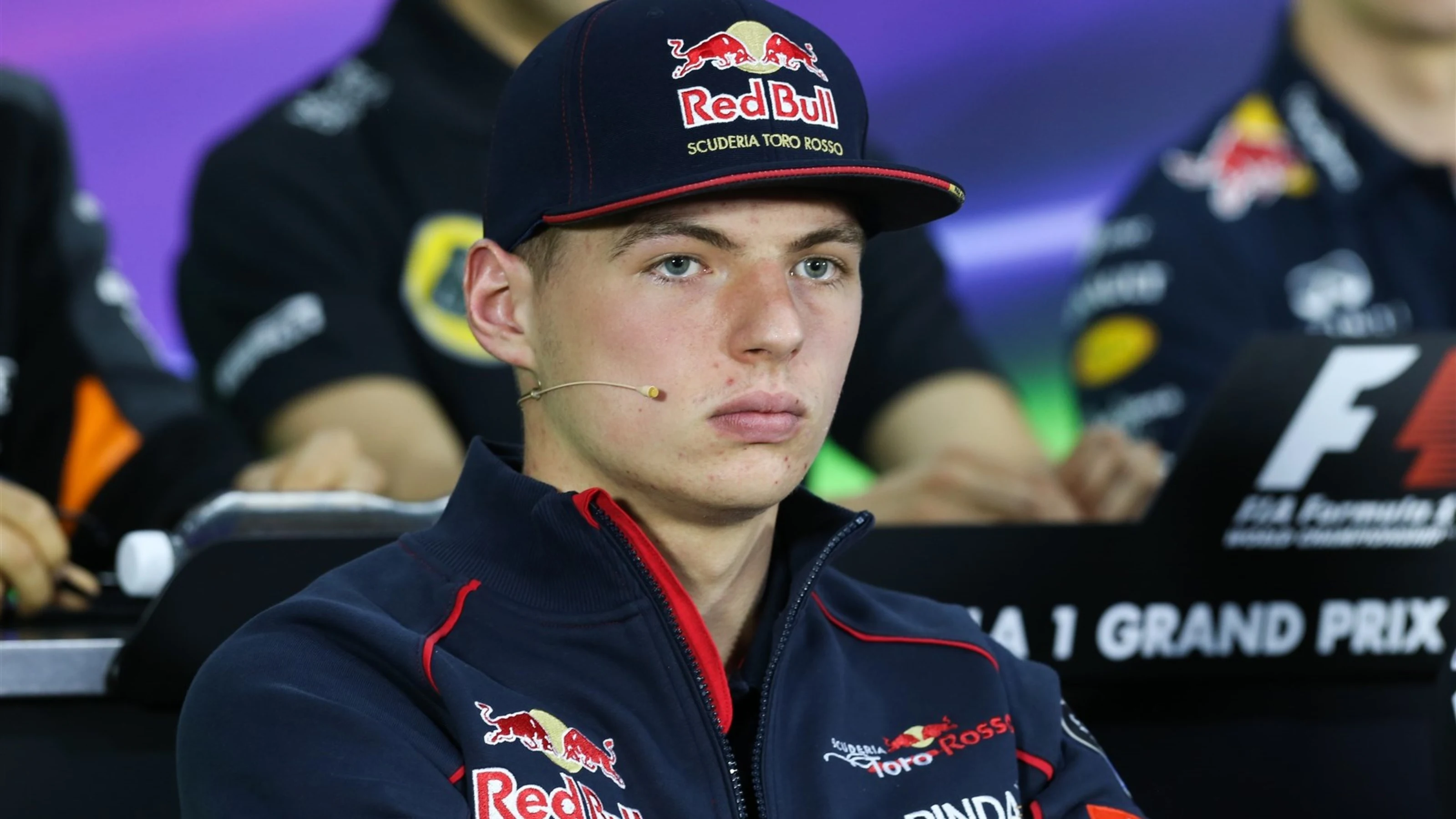 Max Verstappen (NDL) Scuderia Toro Rosso at the Press Confernece at Formula One World Championship,